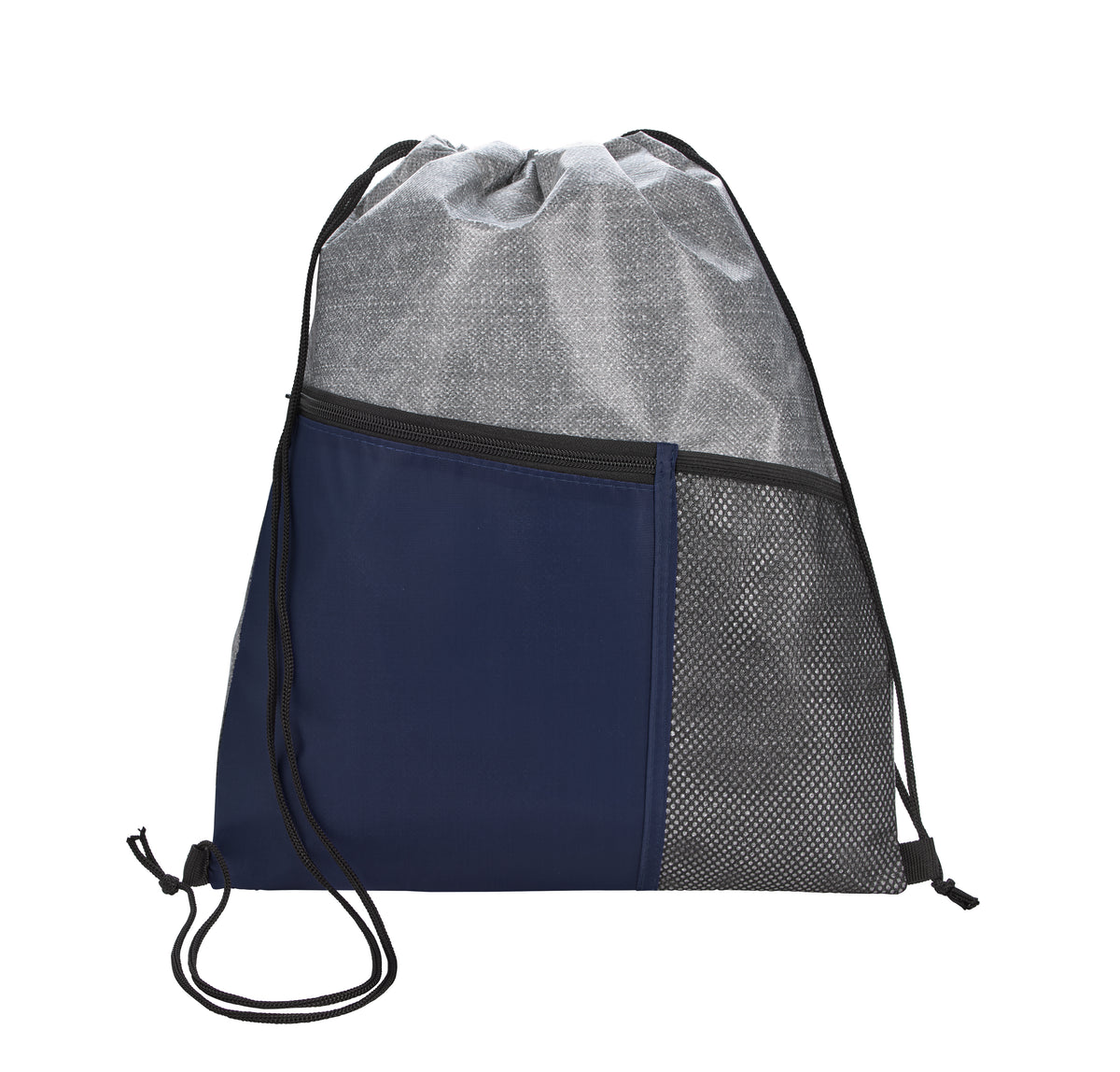 Custom logo Heathered RPET Non-Woven Drawstring Backpack