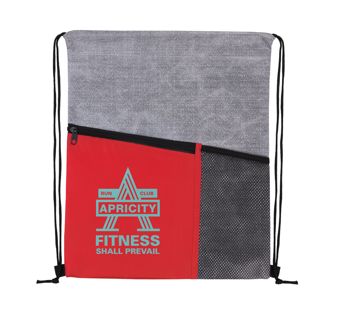 Custom logo Heathered RPET Non-Woven Drawstring Backpack