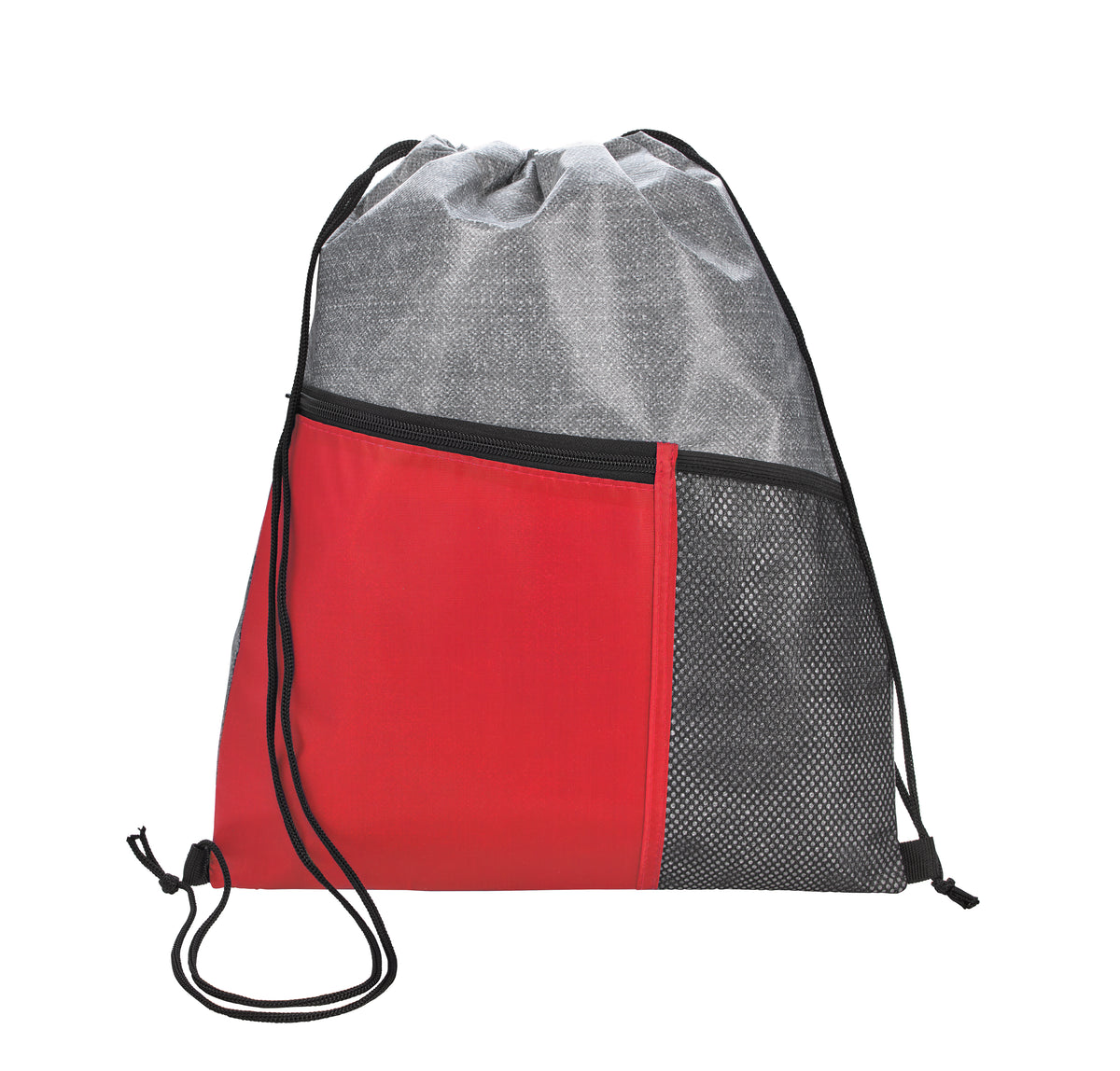 Custom logo Heathered RPET Non-Woven Drawstring Backpack