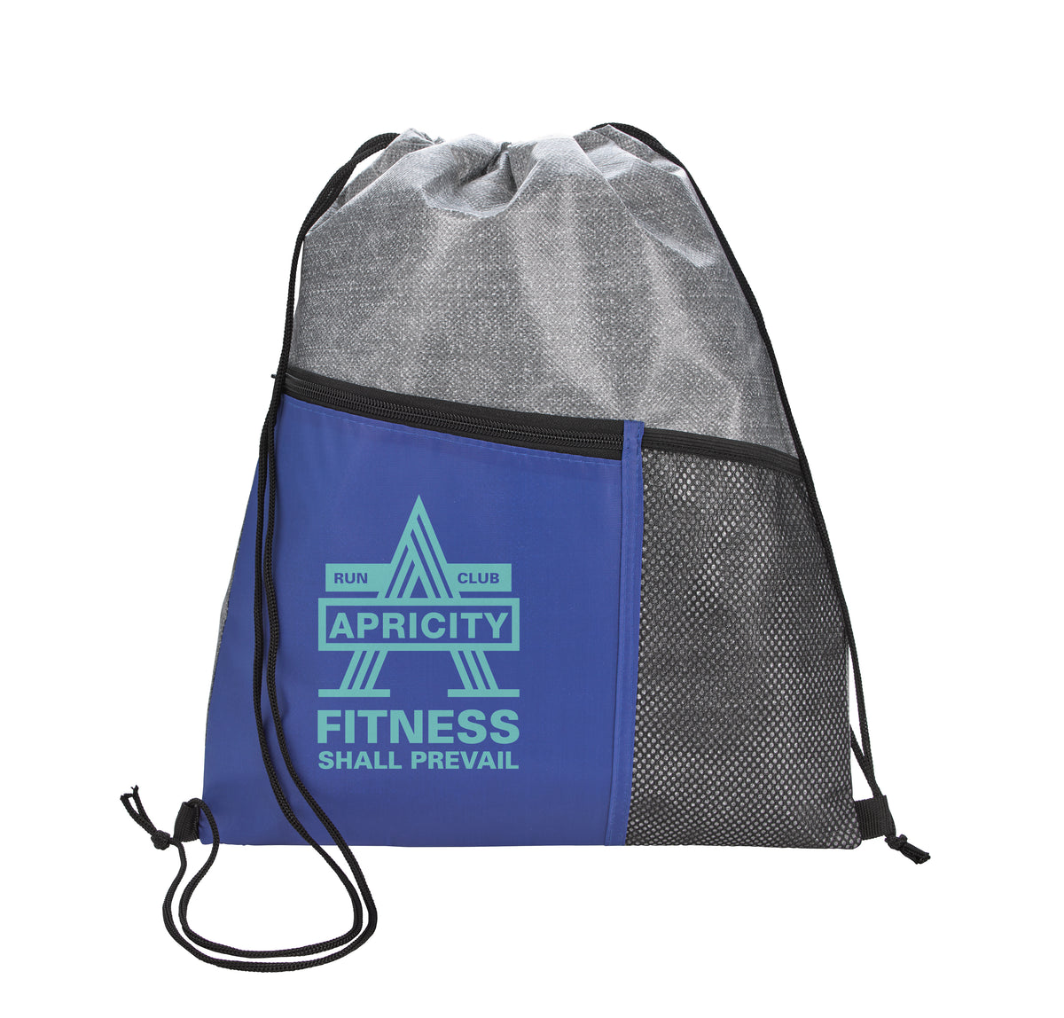 Custom logo Heathered RPET Non-Woven Drawstring Backpack