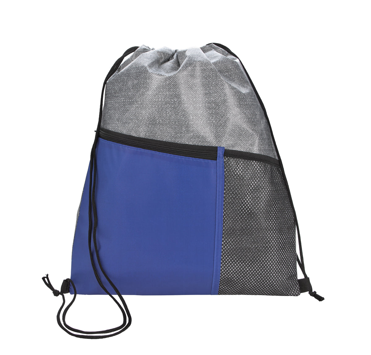 Custom logo Heathered RPET Non-Woven Drawstring Backpack