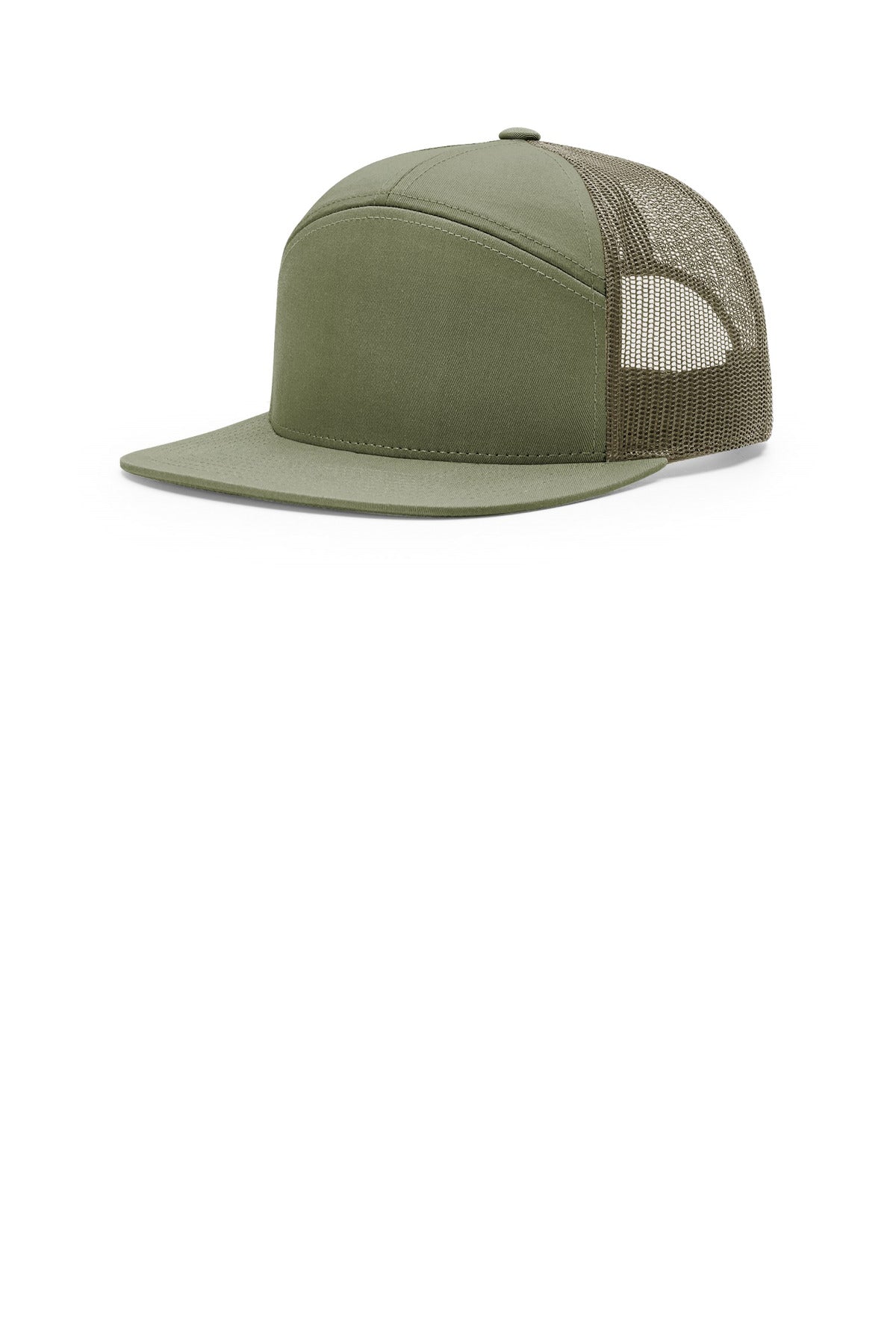 Custom logo Richardson 7-Panel Trucker 168 in Loden