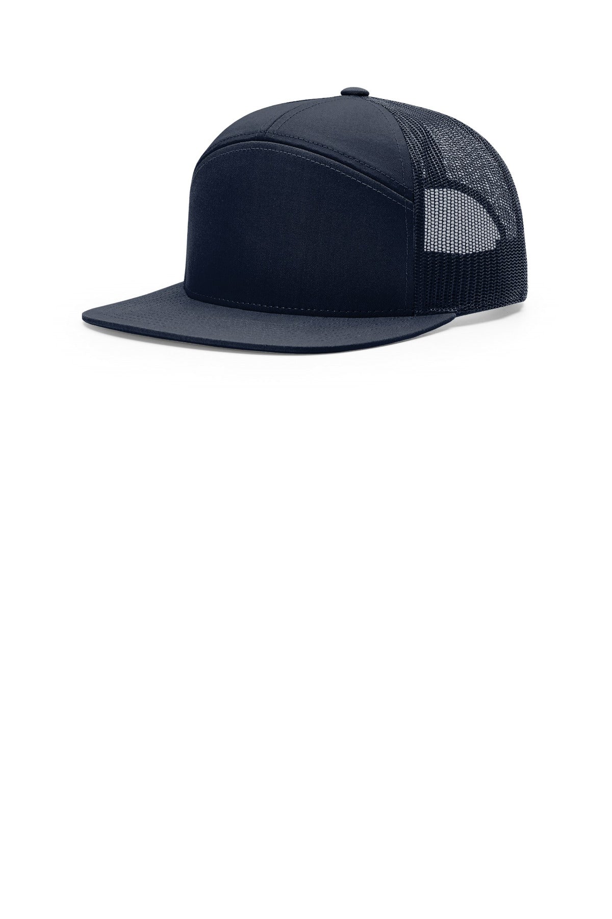 Custom logo Richardson 7-Panel Trucker 168 in Navy