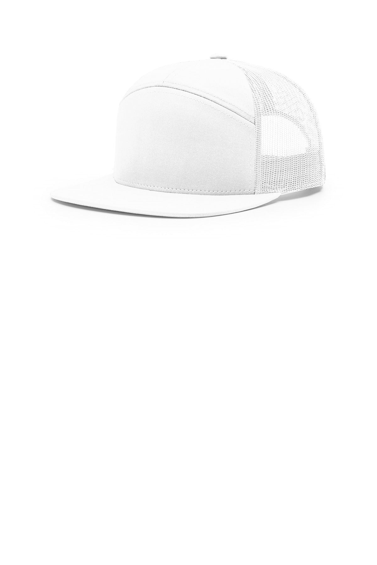 Custom logo Richardson 7-Panel Trucker 168 in White