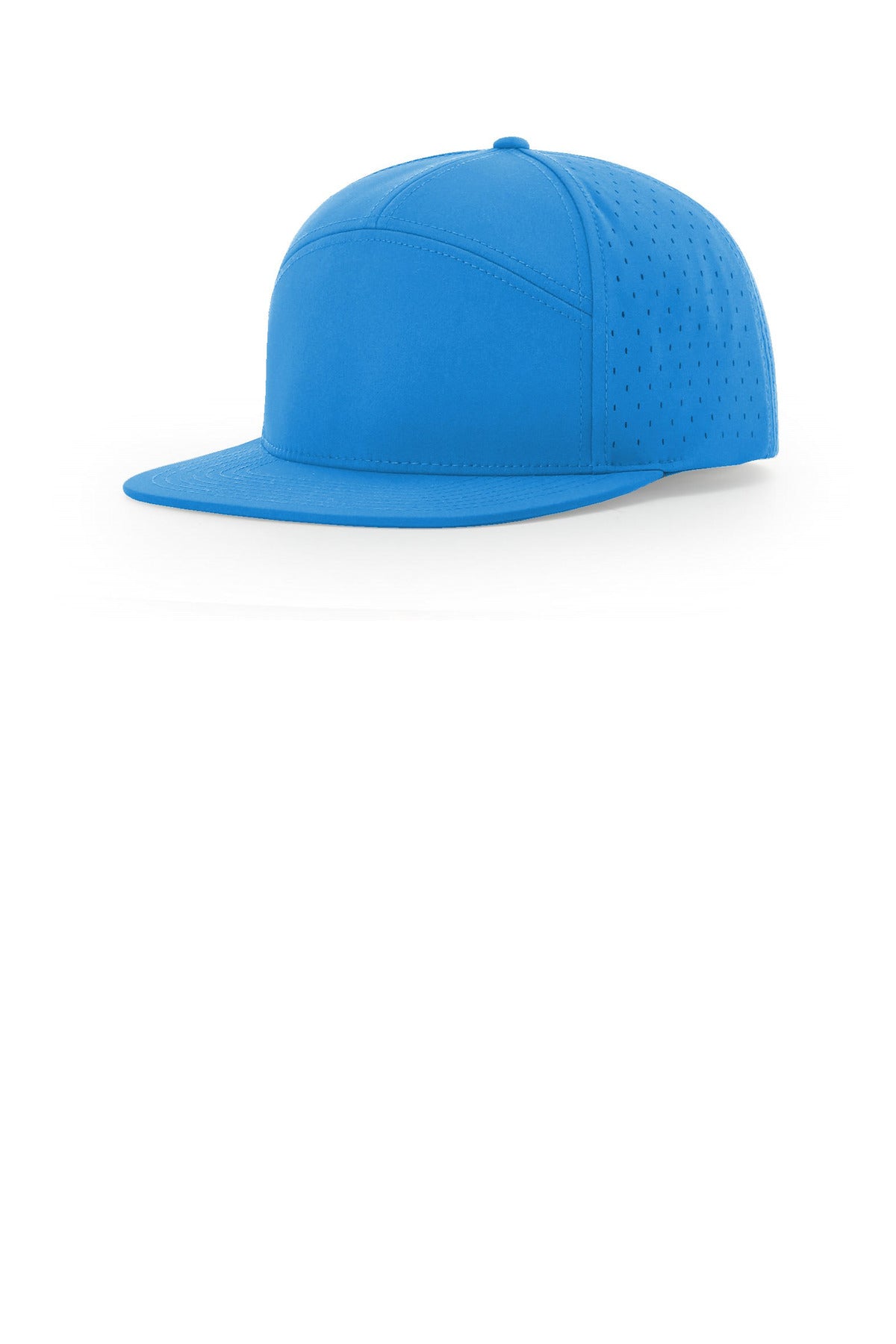 Custom logo Richardson Cannon 7-Panel Flatbill 169 in Pool Blue