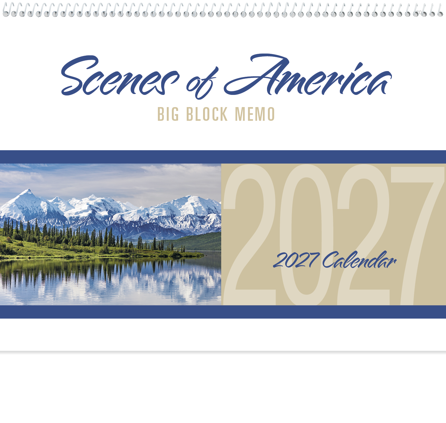 Scenes of America Big Block Memo Calendar