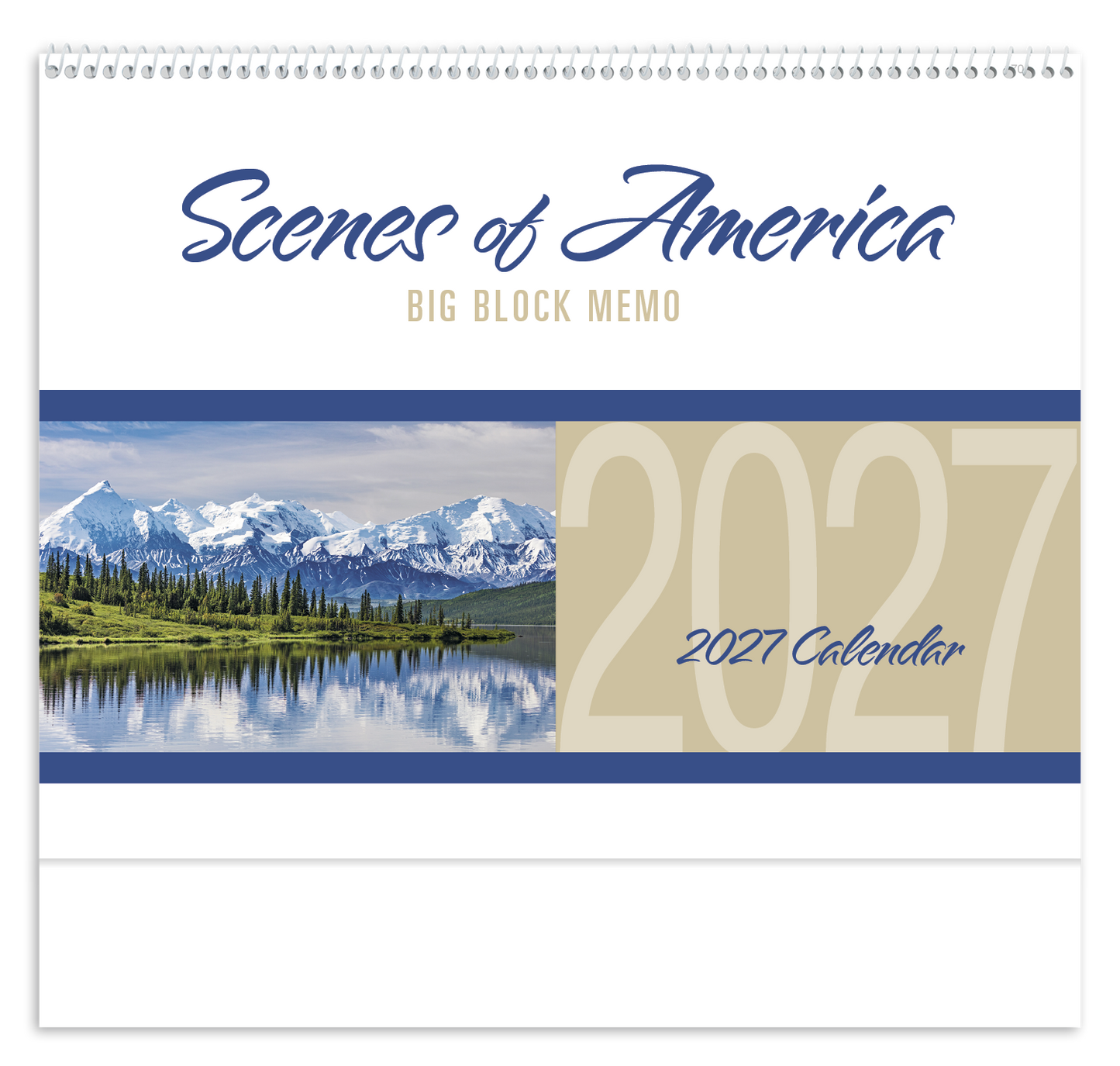 Scenes of America Big Block Memo Calendar