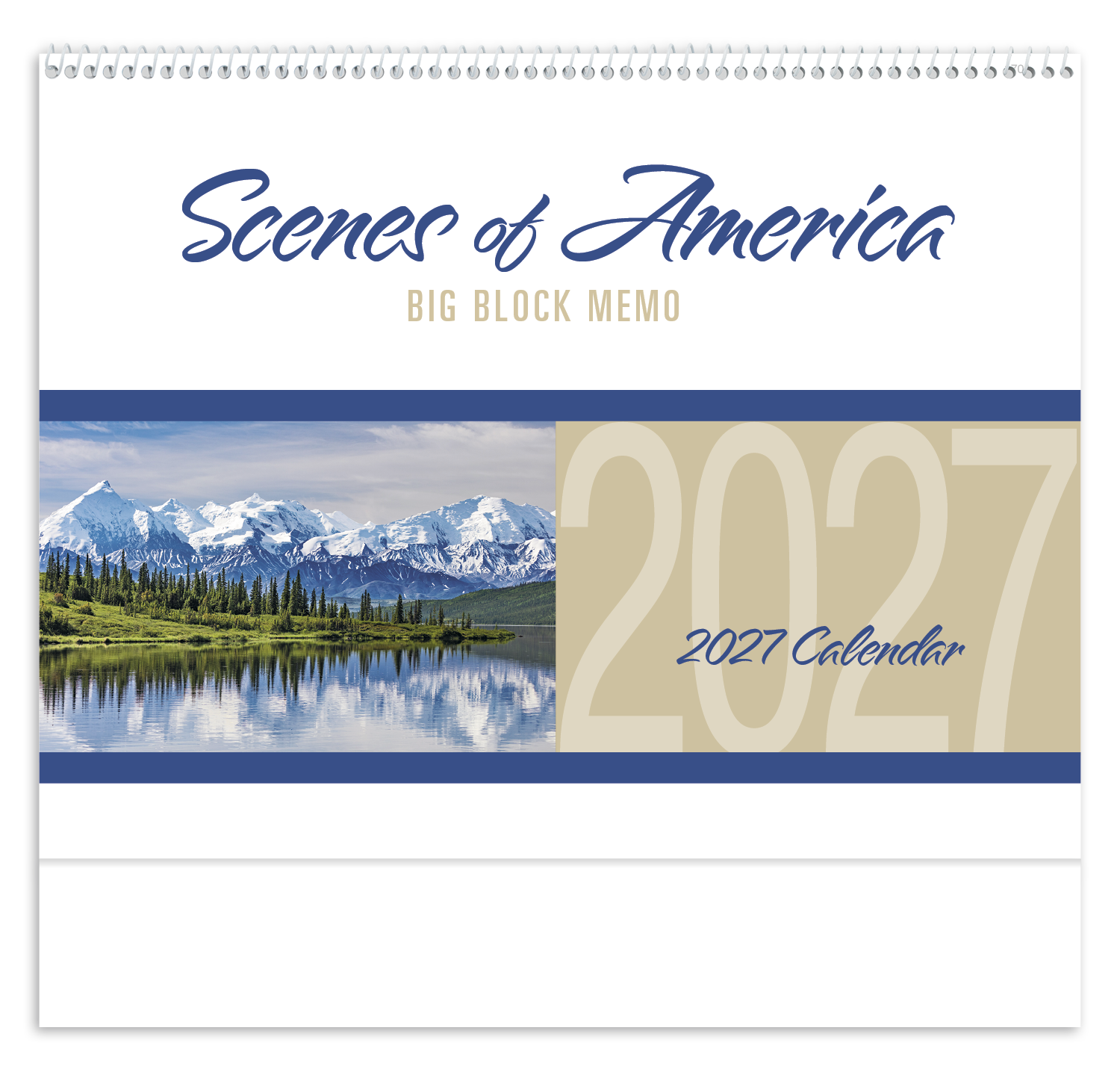 Scenes of America Big Block Memo Calendar
