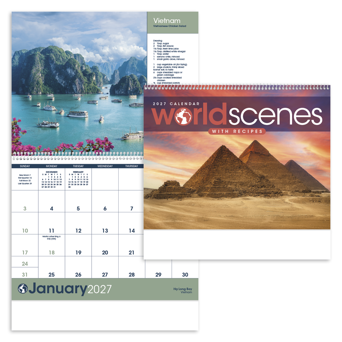 World Scenes with Recipe Calendar