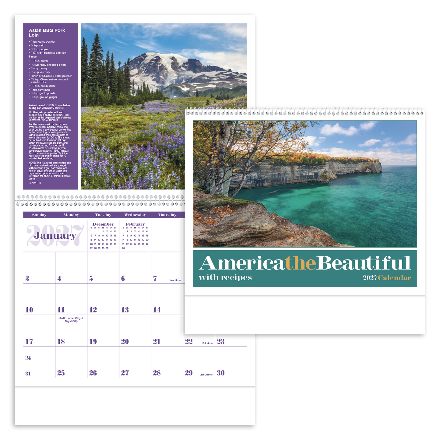 America the Beautiful with Recipes Calendar