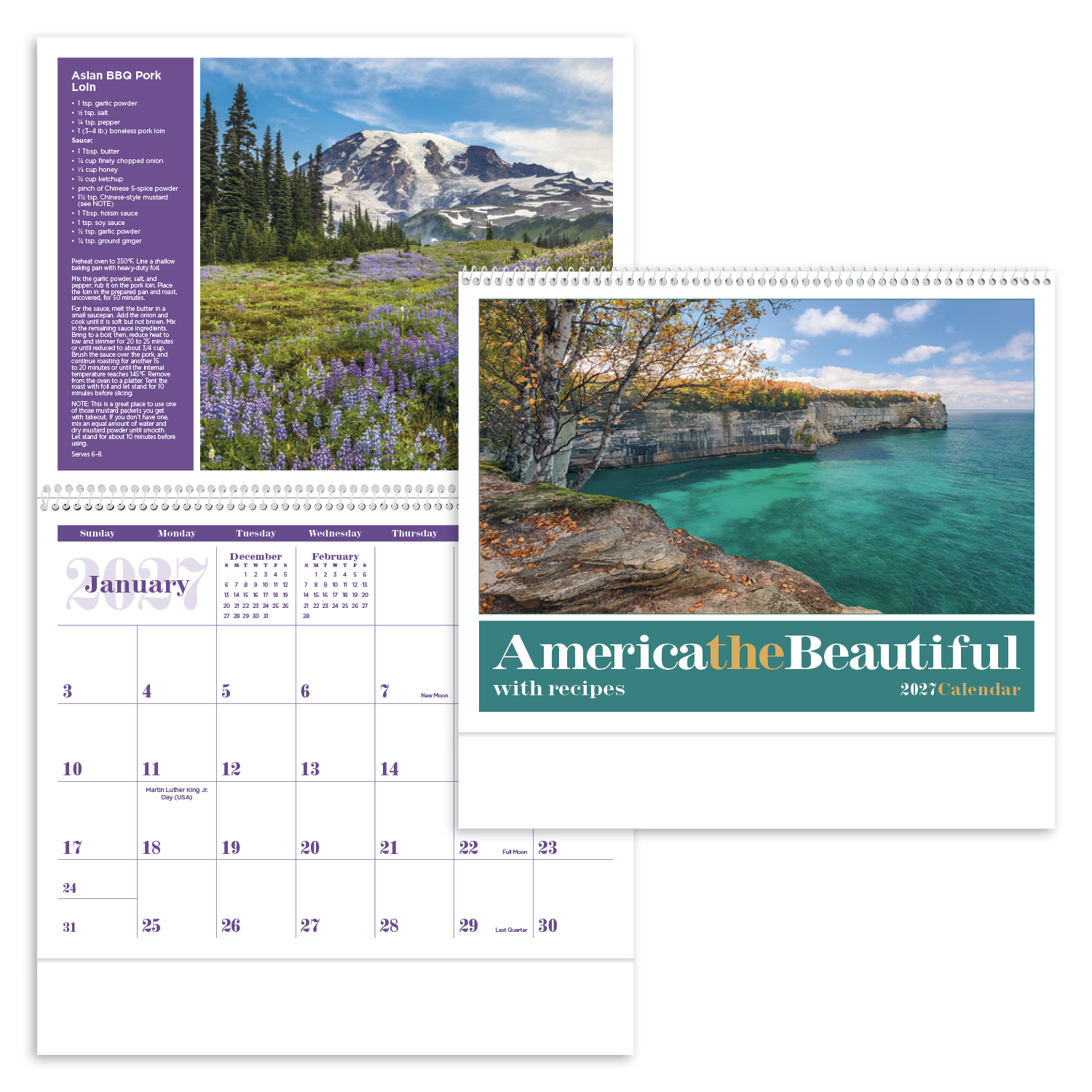 America the Beautiful with Recipes Calendar