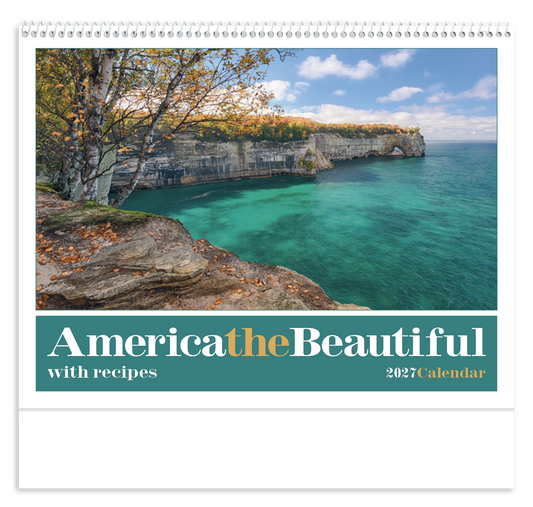 Custom logo America the Beautiful with Recipes Calendar