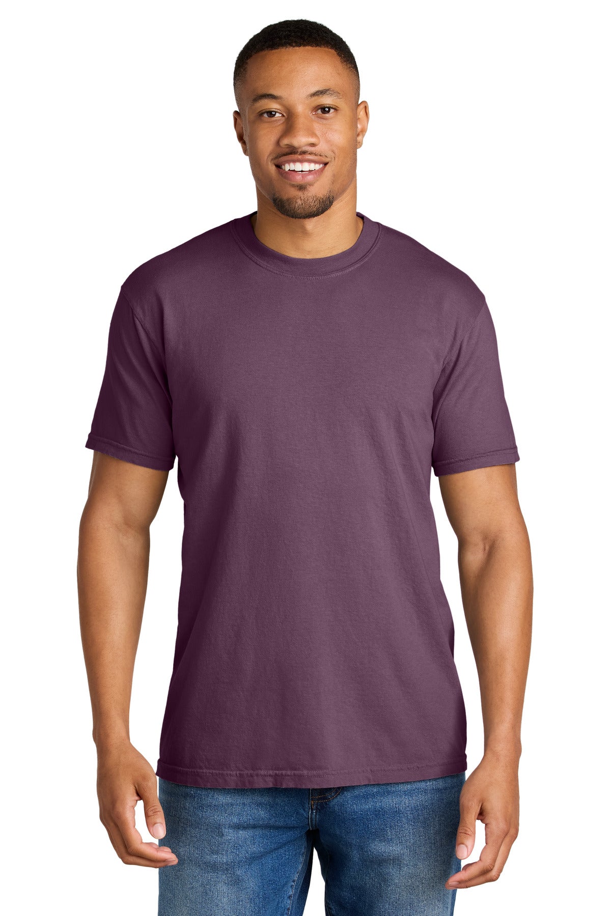 Custom logo COMFORT COLORS ® Heavyweight Ring Spun Tee. 1717 in Berry