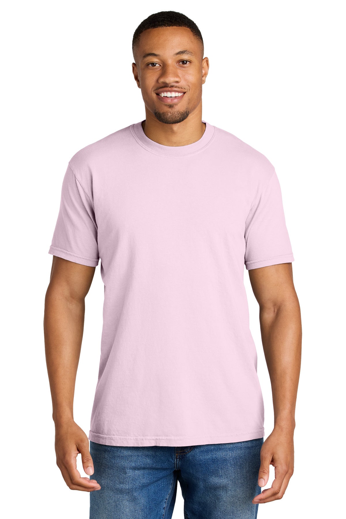 Custom logo COMFORT COLORS ® Heavyweight Ring Spun Tee. 1717 in Blossom