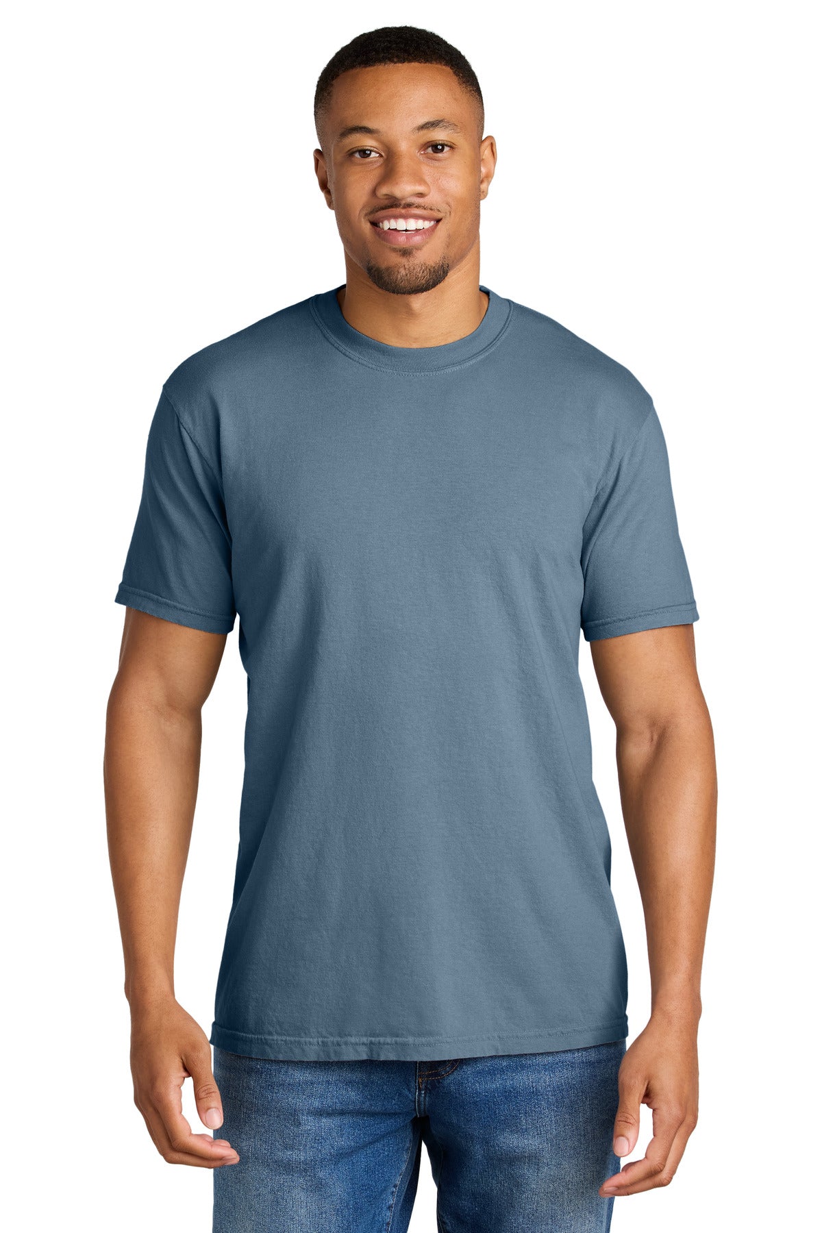 Custom logo COMFORT COLORS ® Heavyweight Ring Spun Tee. 1717 in Blue Jean