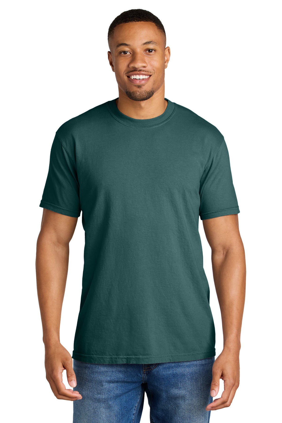 Custom logo COMFORT COLORS ® Heavyweight Ring Spun Tee. 1717 in Blue Spruce