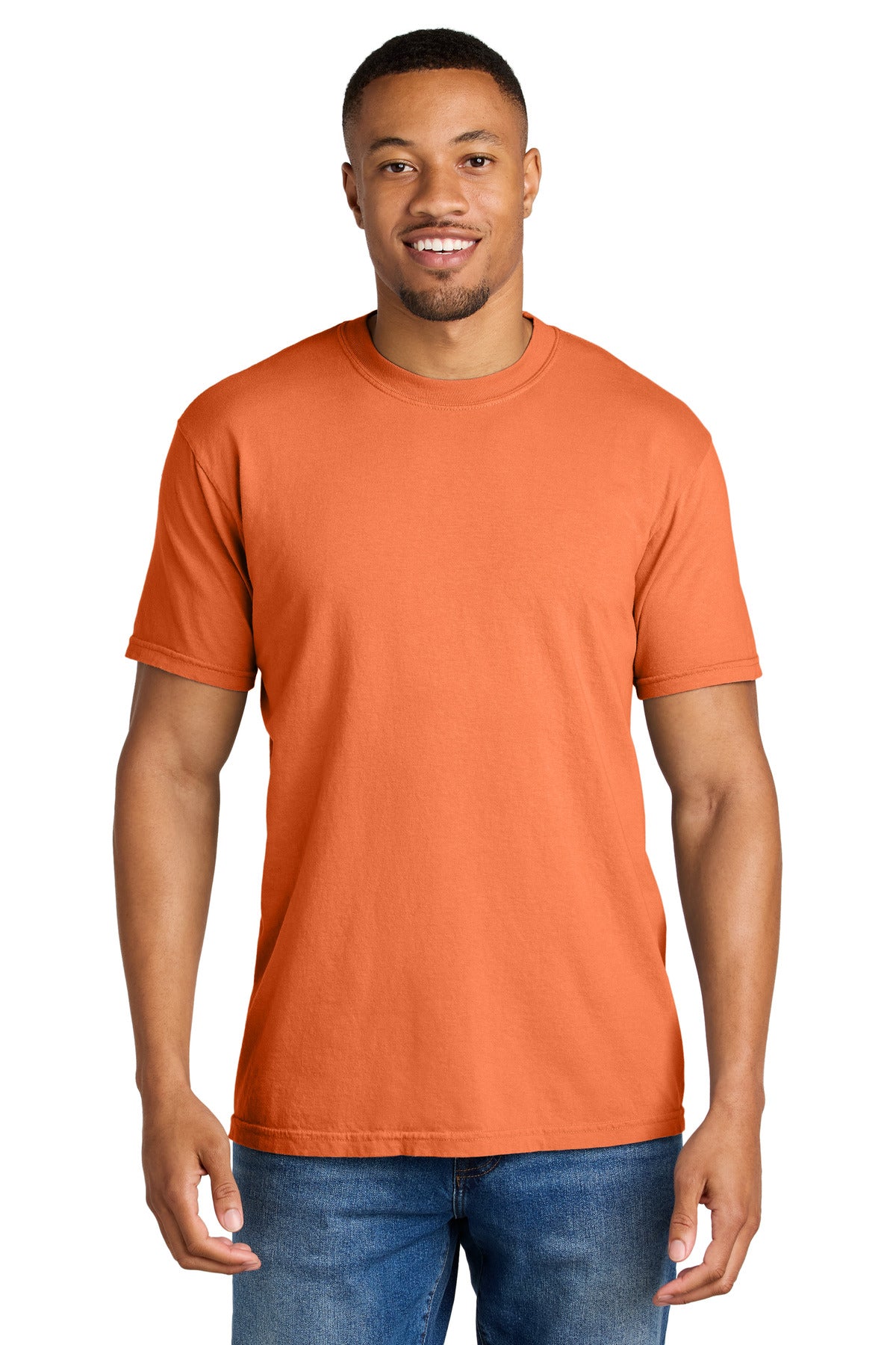 Custom logo COMFORT COLORS ® Heavyweight Ring Spun Tee. 1717 in Burnt Orange