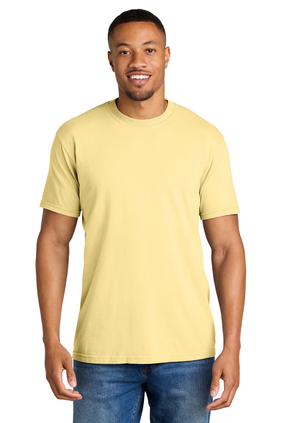 Custom logo COMFORT COLORS ® Heavyweight Ring Spun Tee. 1717 in Butter