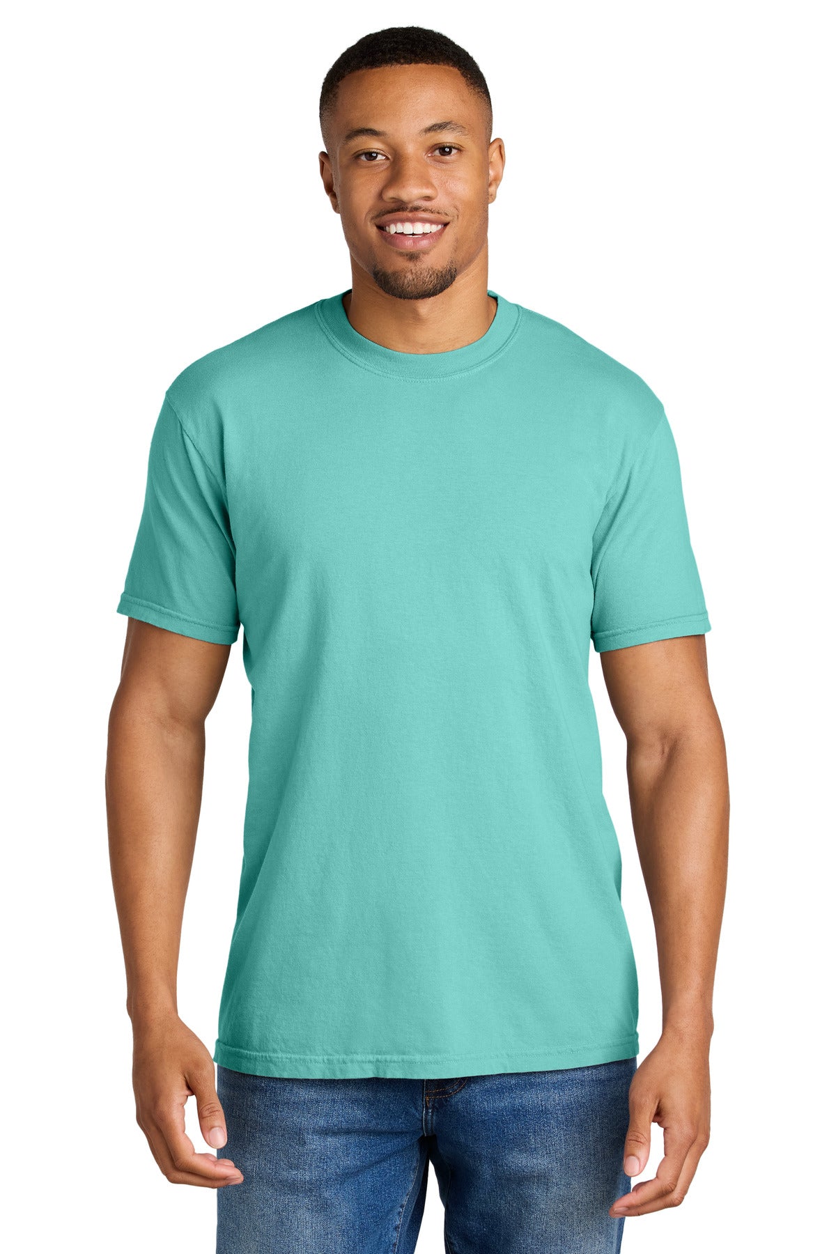 Custom logo COMFORT COLORS ® Heavyweight Ring Spun Tee. 1717 in Chalky Mint