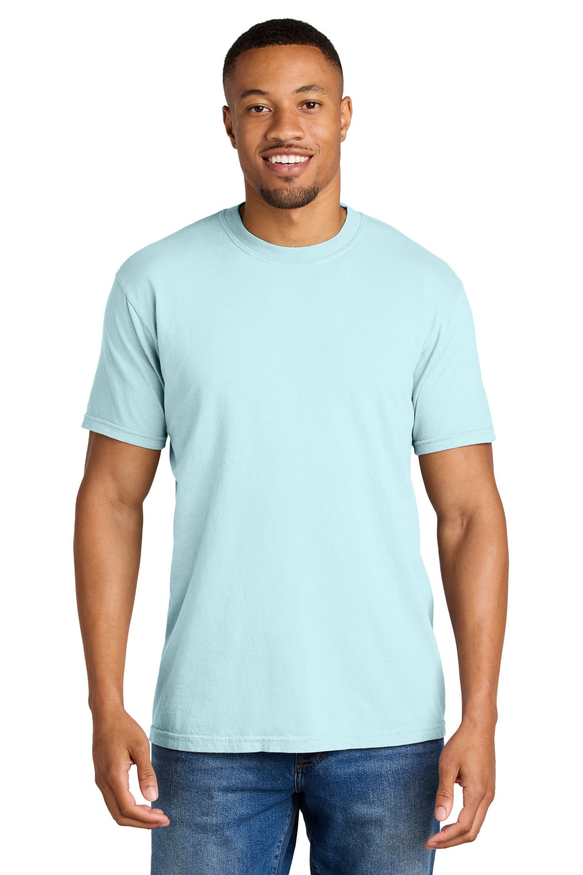 Custom logo COMFORT COLORS ® Heavyweight Ring Spun Tee. 1717 in Chambray