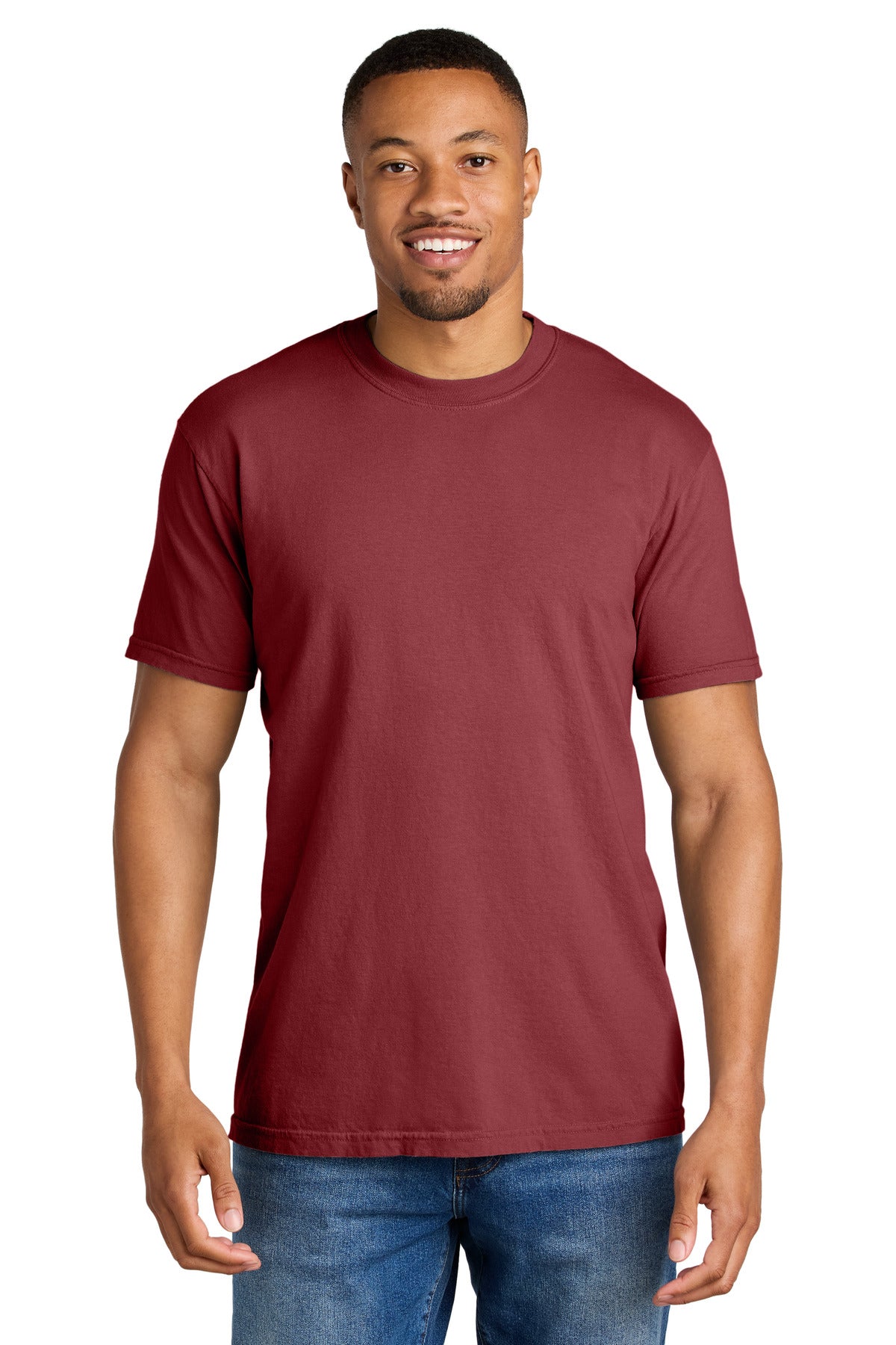Custom logo COMFORT COLORS ® Heavyweight Ring Spun Tee. 1717 in Chili