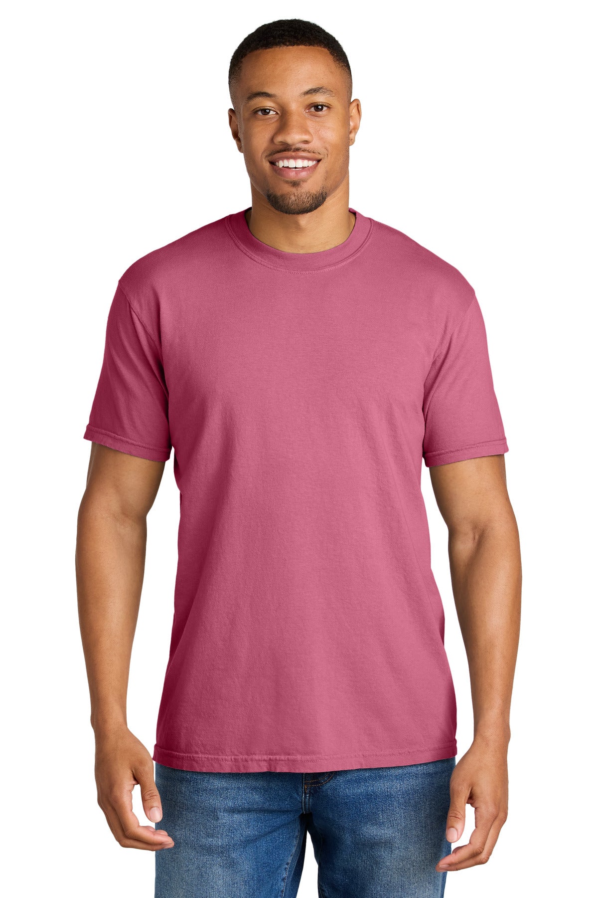 Custom logo COMFORT COLORS ® Heavyweight Ring Spun Tee. 1717 in Crunchberry