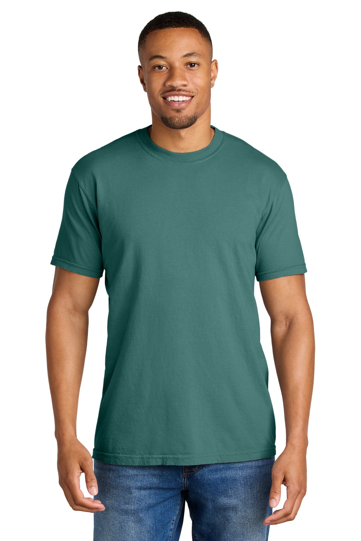 Custom logo COMFORT COLORS ® Heavyweight Ring Spun Tee. 1717 in Emerald