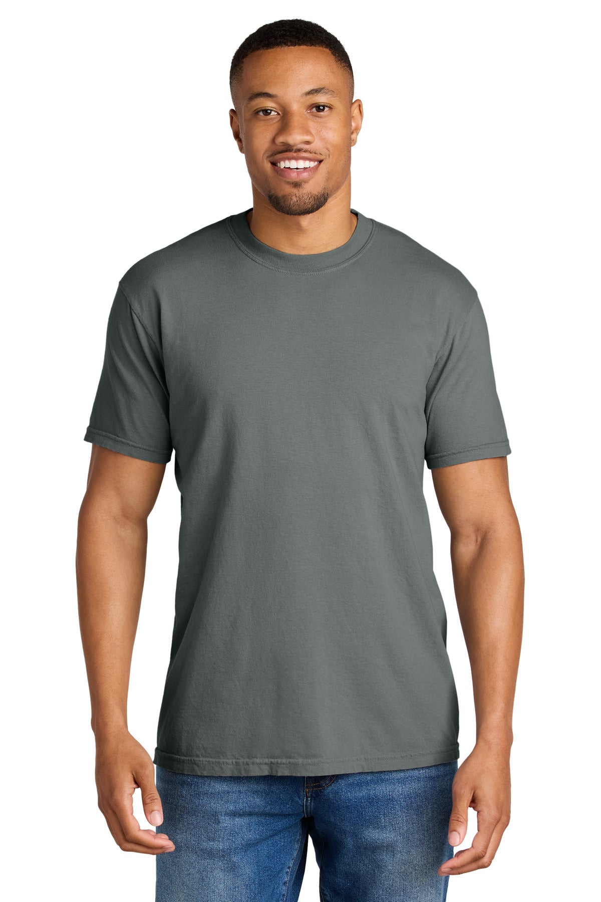 Custom logo COMFORT COLORS ® Heavyweight Ring Spun Tee. 1717 in Grey