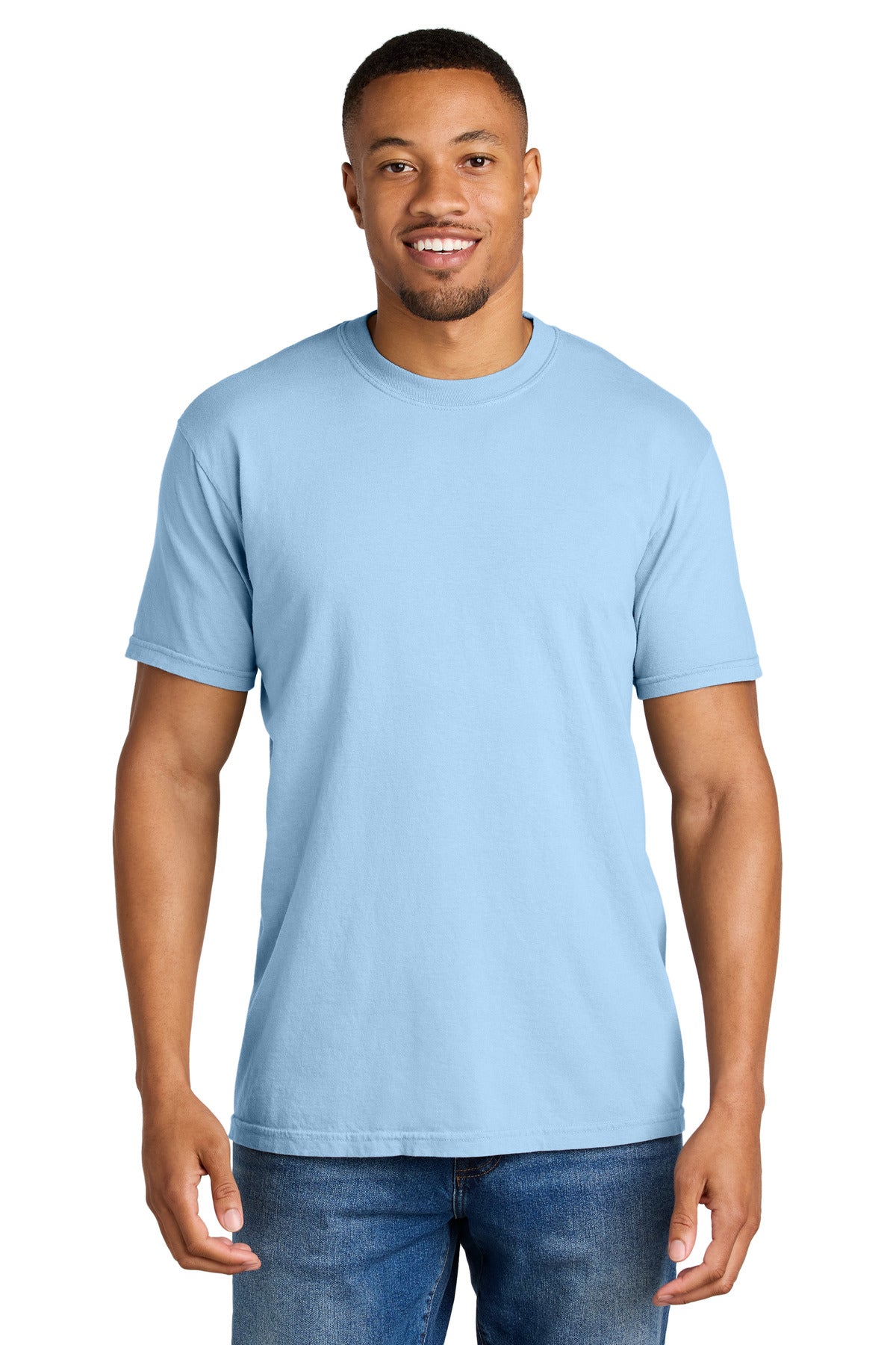Custom logo COMFORT COLORS ® Heavyweight Ring Spun Tee. 1717 in Hydrangea
