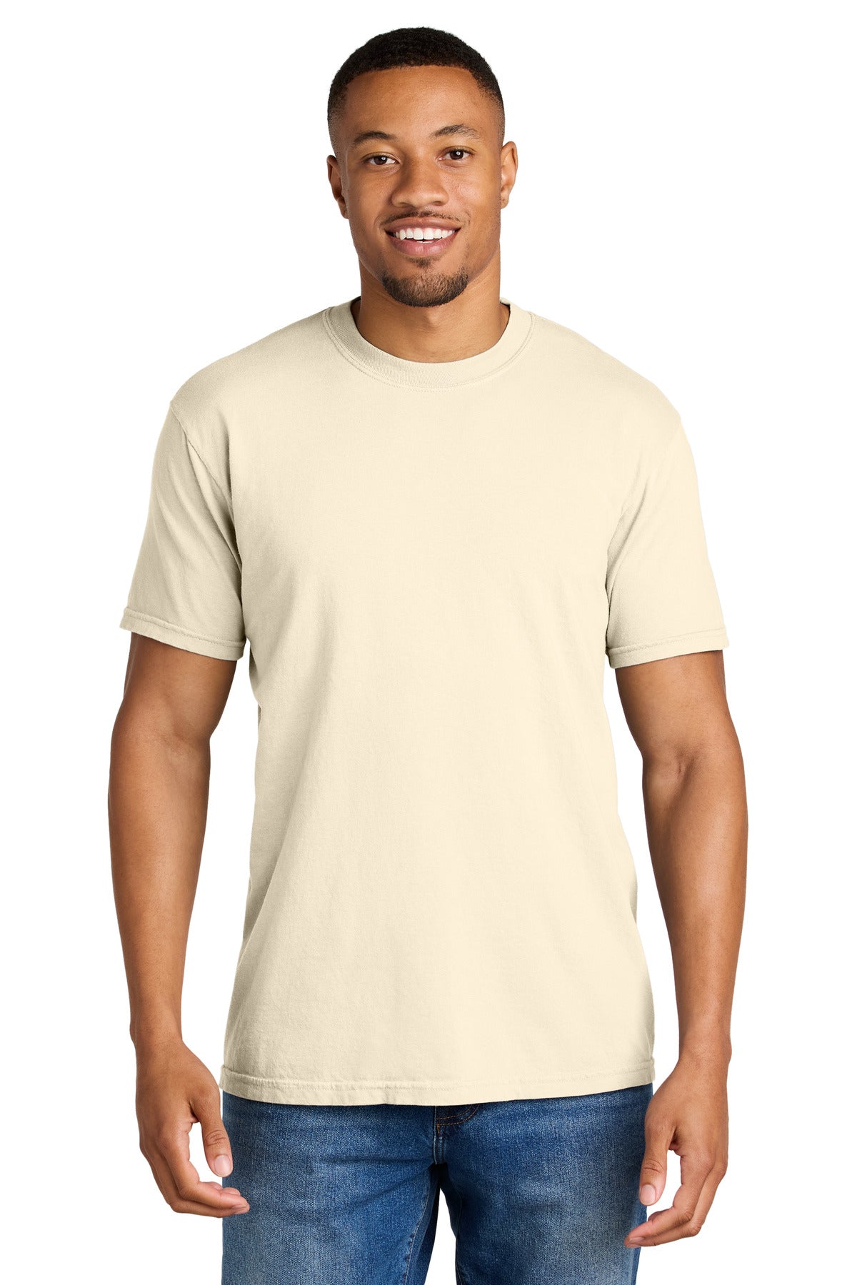 Custom logo COMFORT COLORS ® Heavyweight Ring Spun Tee. 1717 in Ivory