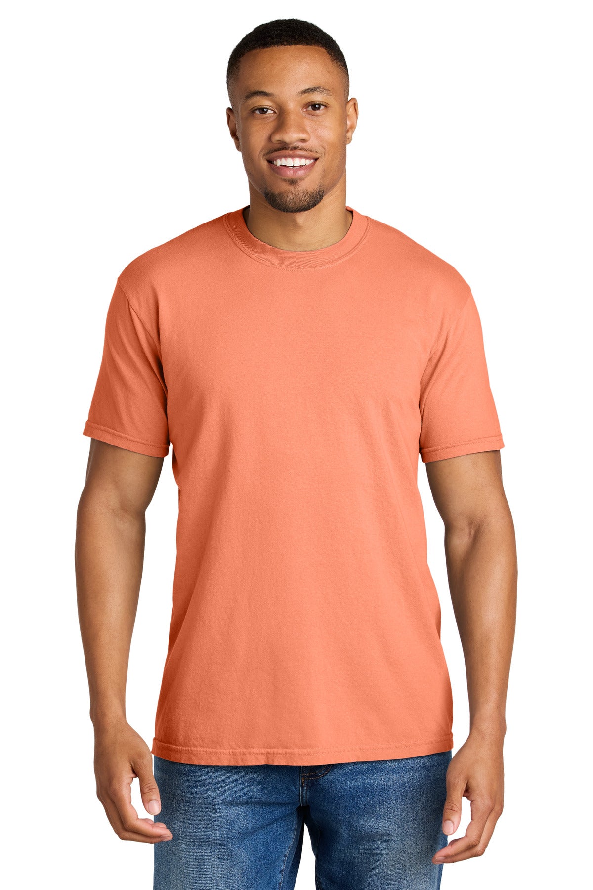 Custom logo COMFORT COLORS ® Heavyweight Ring Spun Tee. 1717 in Melon