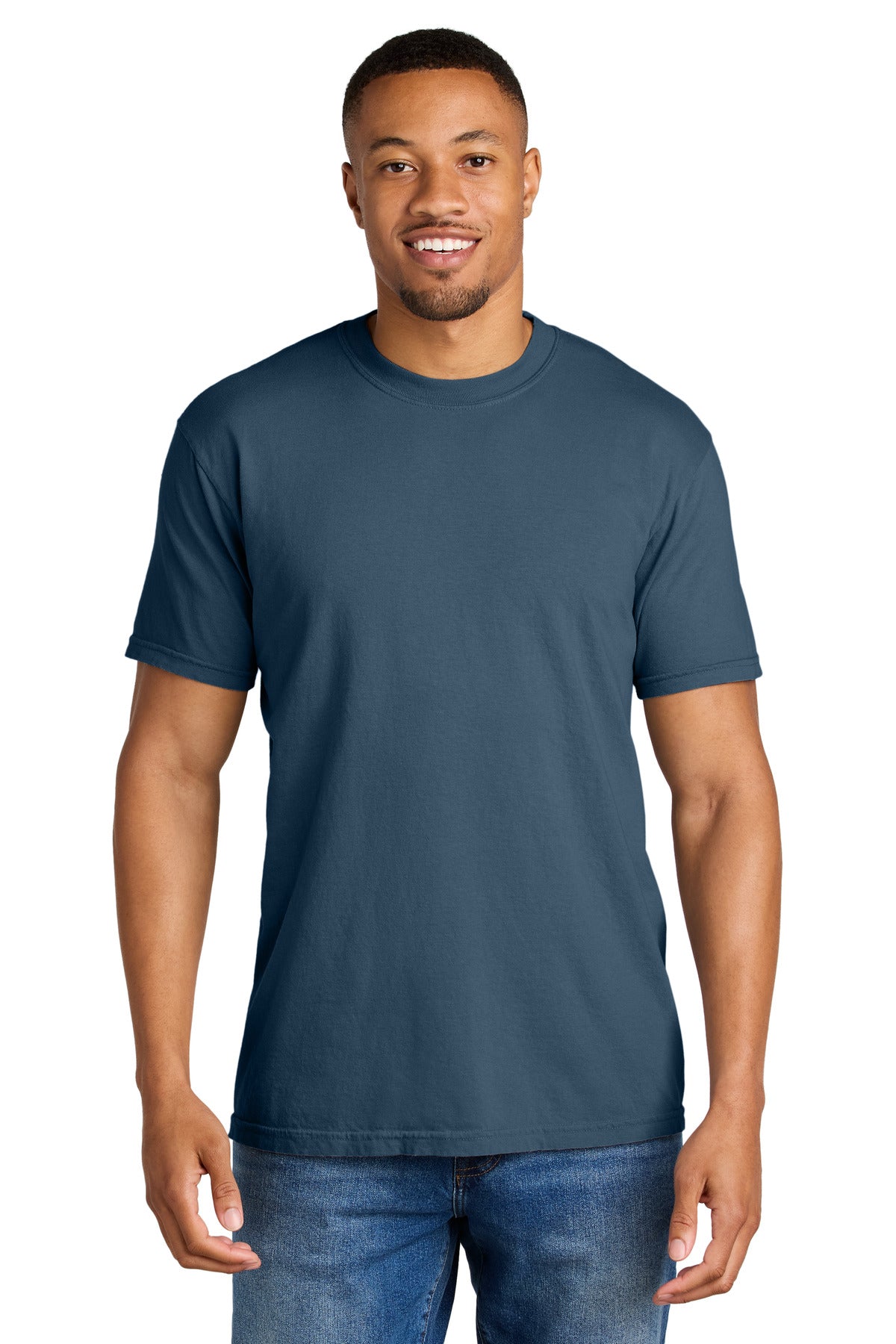 Custom logo COMFORT COLORS ® Heavyweight Ring Spun Tee. 1717 in Midnight