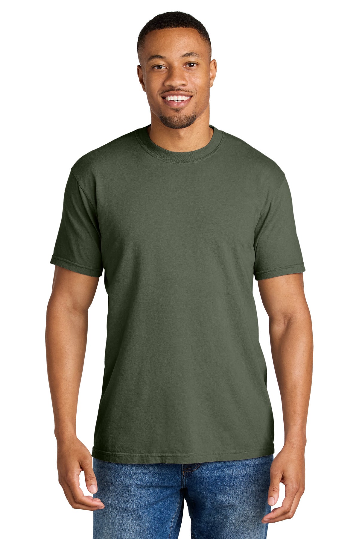 Custom logo COMFORT COLORS ® Heavyweight Ring Spun Tee. 1717 in Sage