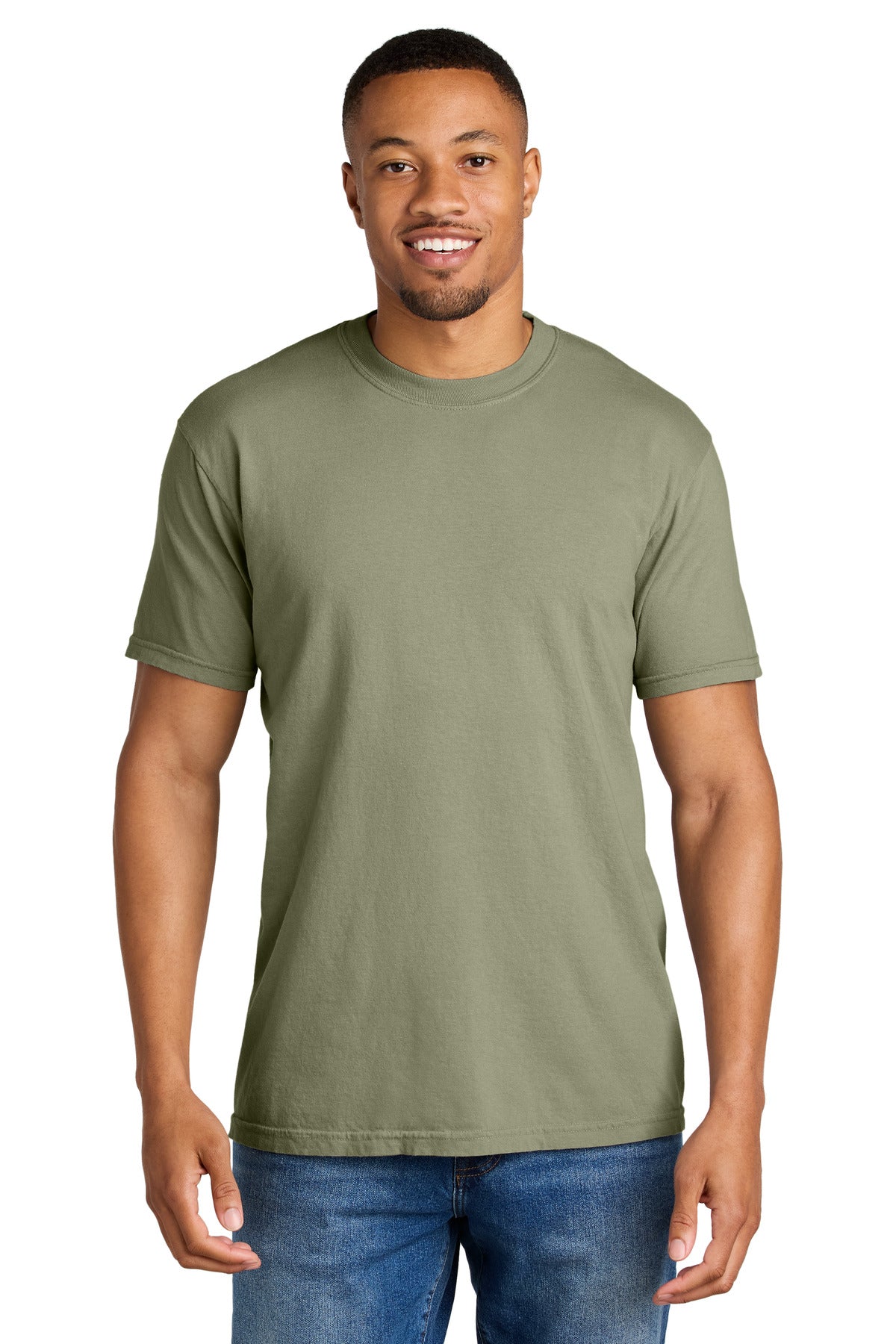 Custom logo COMFORT COLORS ® Heavyweight Ring Spun Tee. 1717 in Sandstone