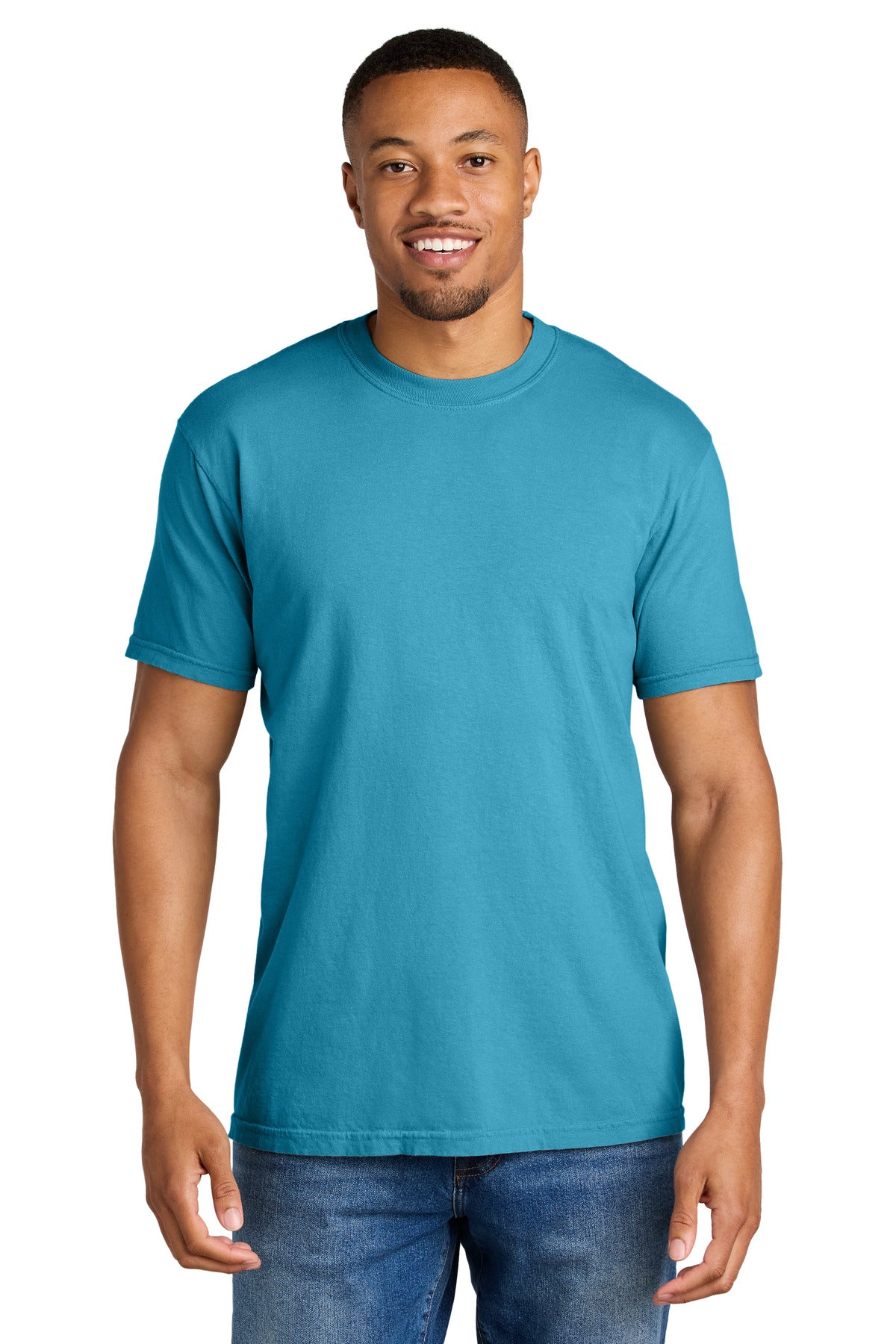 Custom logo COMFORT COLORS ® Heavyweight Ring Spun Tee. 1717 in Sapphire