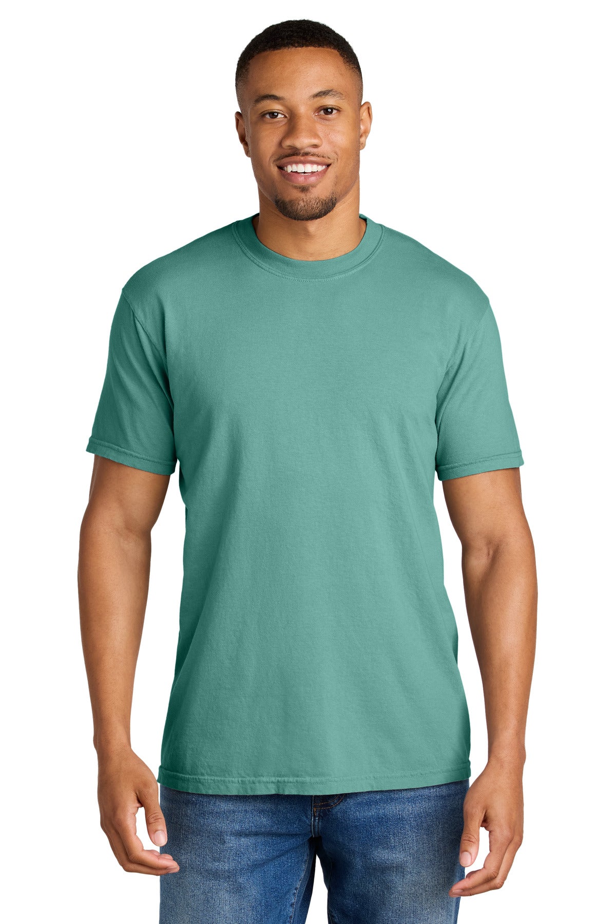 Custom logo COMFORT COLORS ® Heavyweight Ring Spun Tee. 1717 in Seafoam