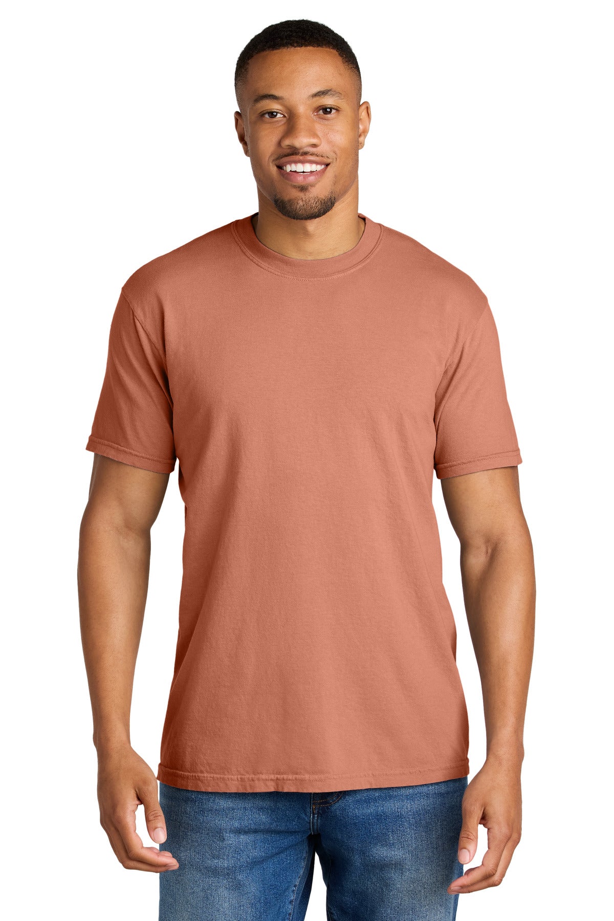 Custom logo COMFORT COLORS ® Heavyweight Ring Spun Tee. 1717 in Terracotta
