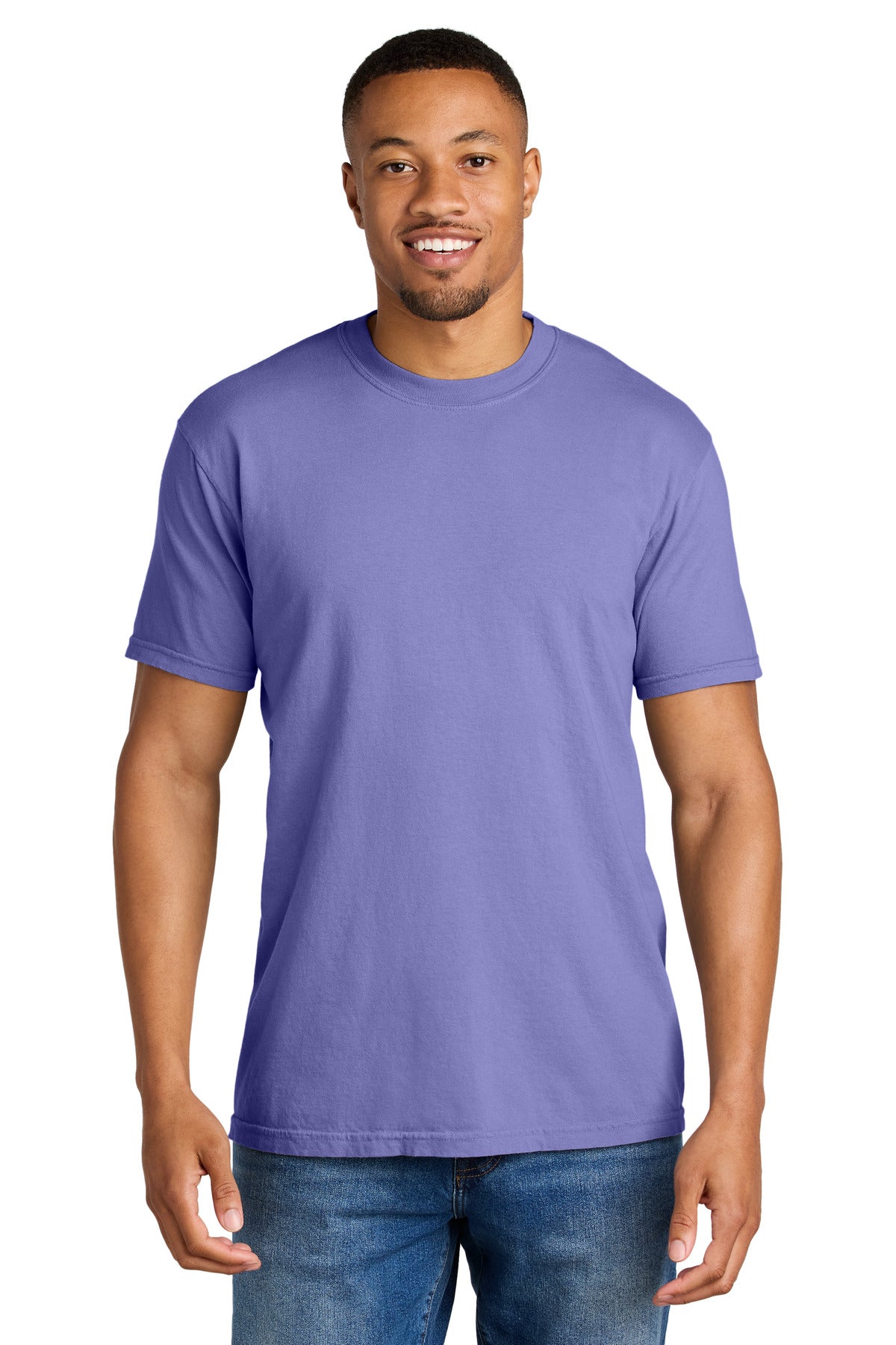 Custom logo COMFORT COLORS ® Heavyweight Ring Spun Tee. 1717 in Violet