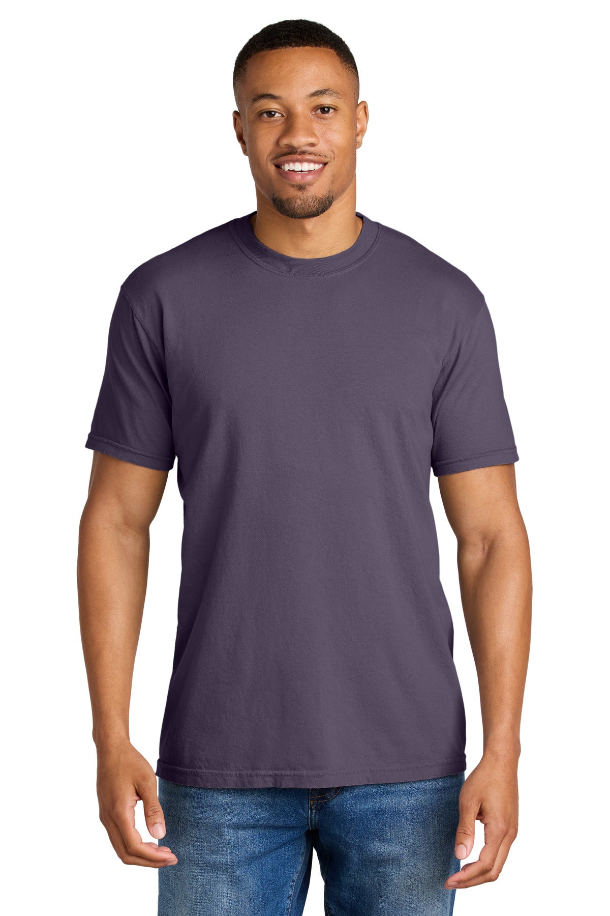 Custom logo COMFORT COLORS ® Heavyweight Ring Spun Tee. 1717 in Wine