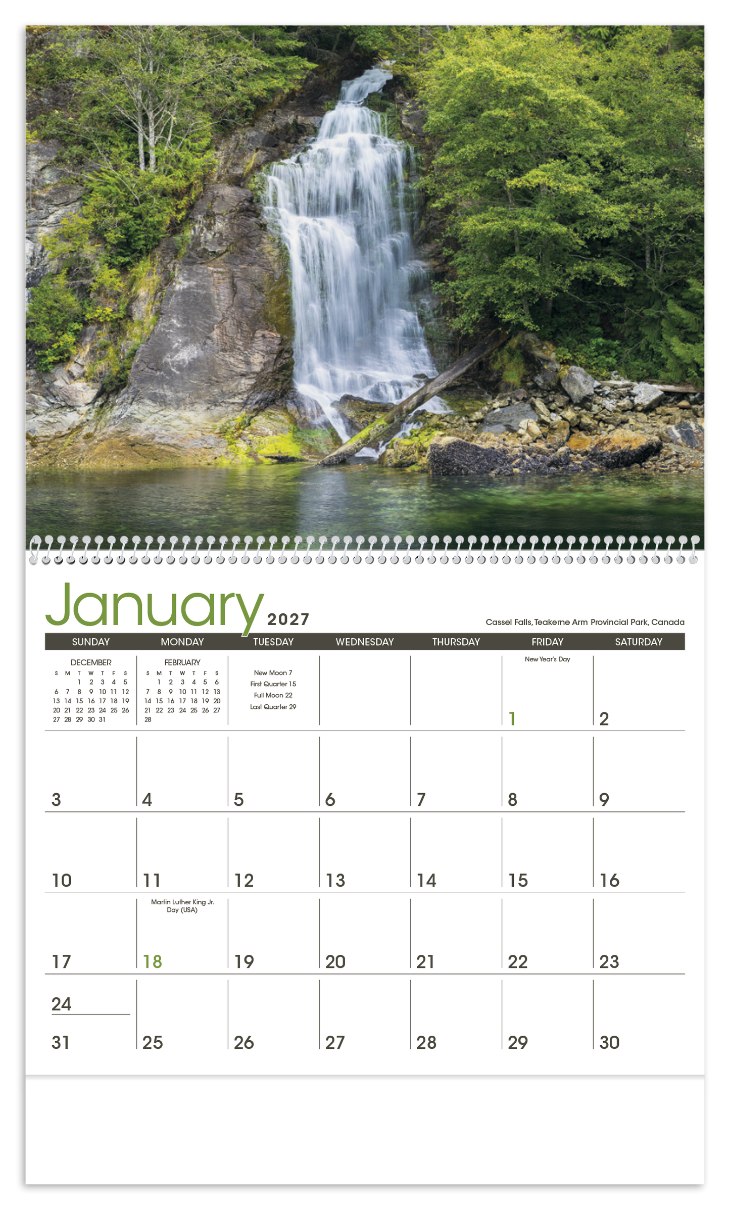 Waterfalls Calendar