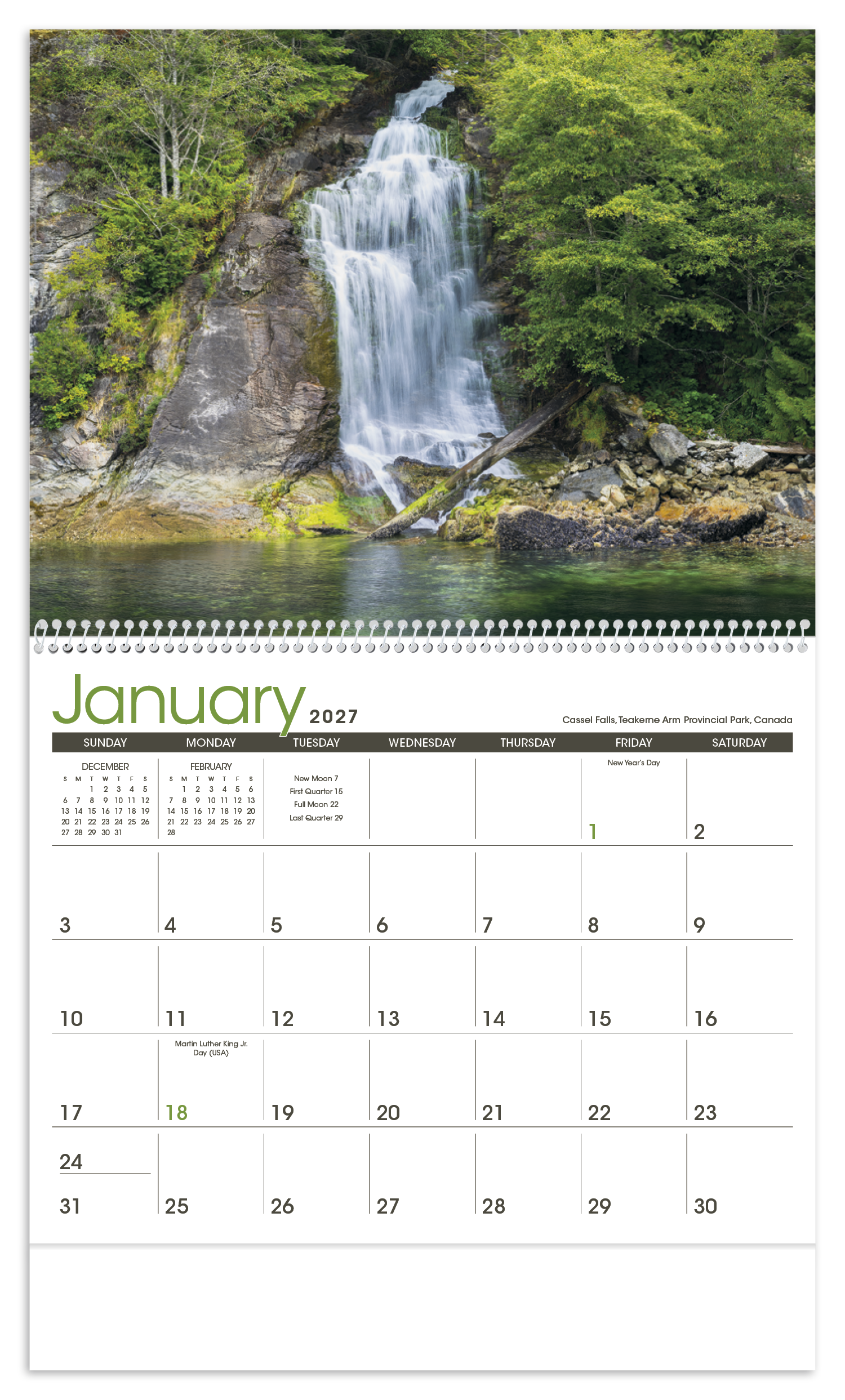 Waterfalls Calendar