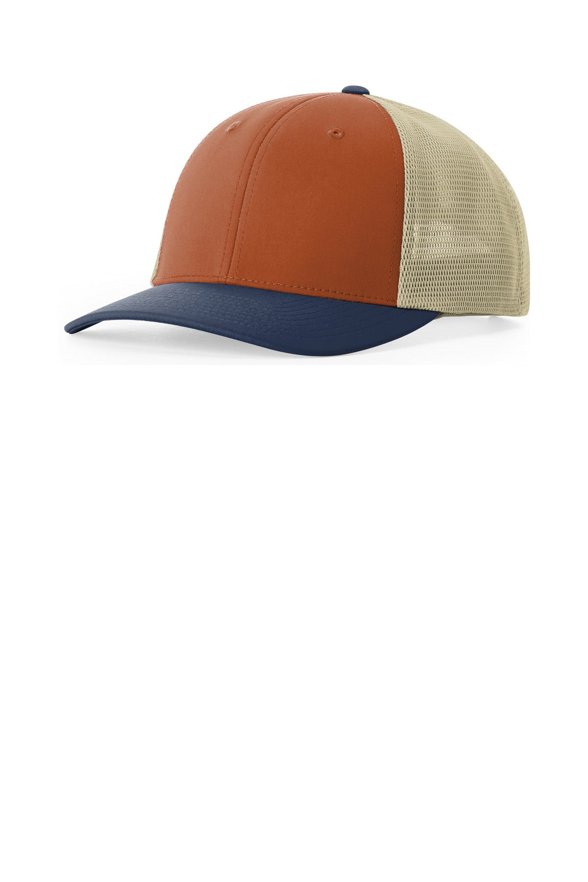 Custom logo Richardson Hood River 173 in Desert Orange/ Light Khaki/ Insignia Blue