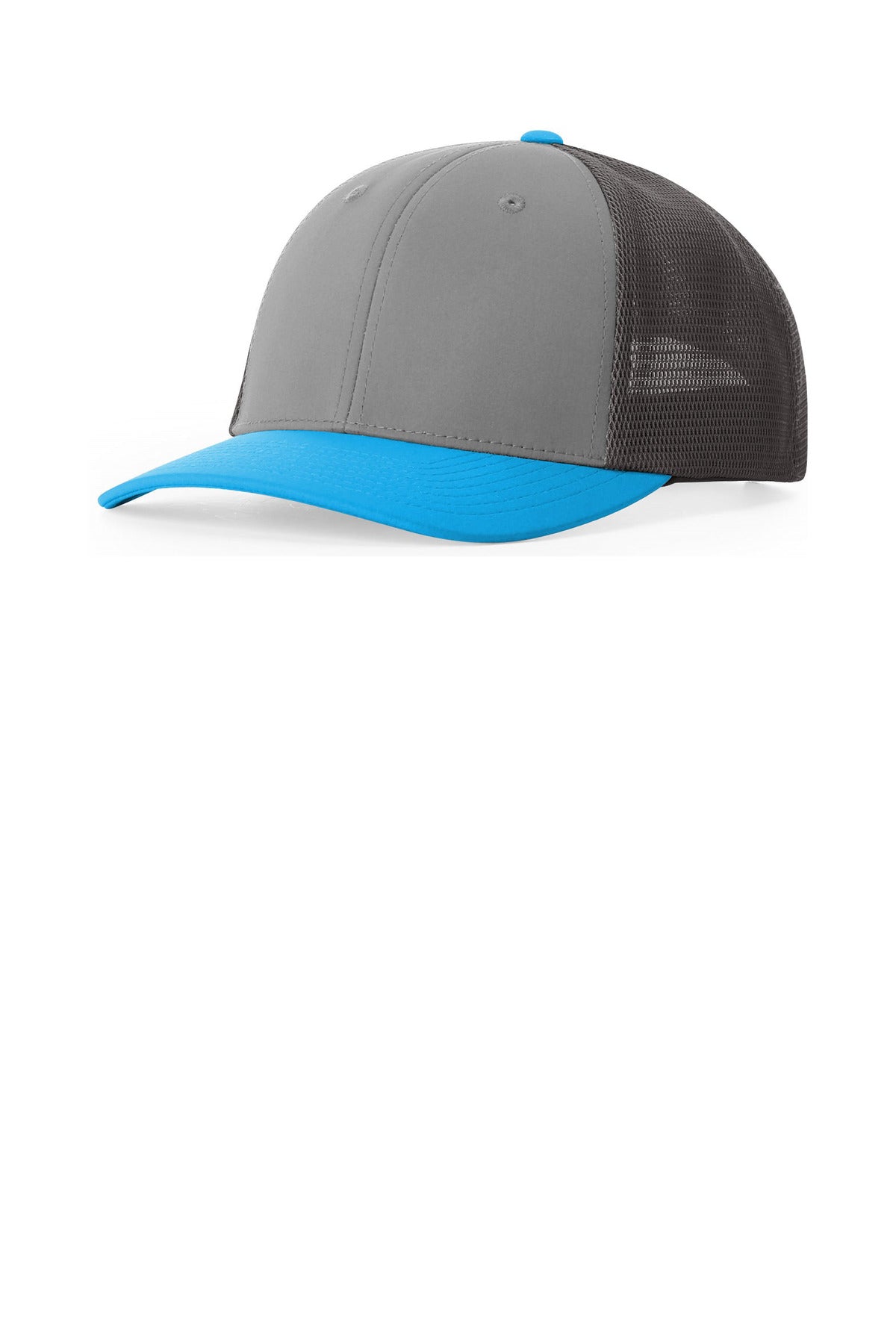 Custom logo Richardson Hood River 173 in Cement Grey/ Dark Charcoal/ Pool Blue