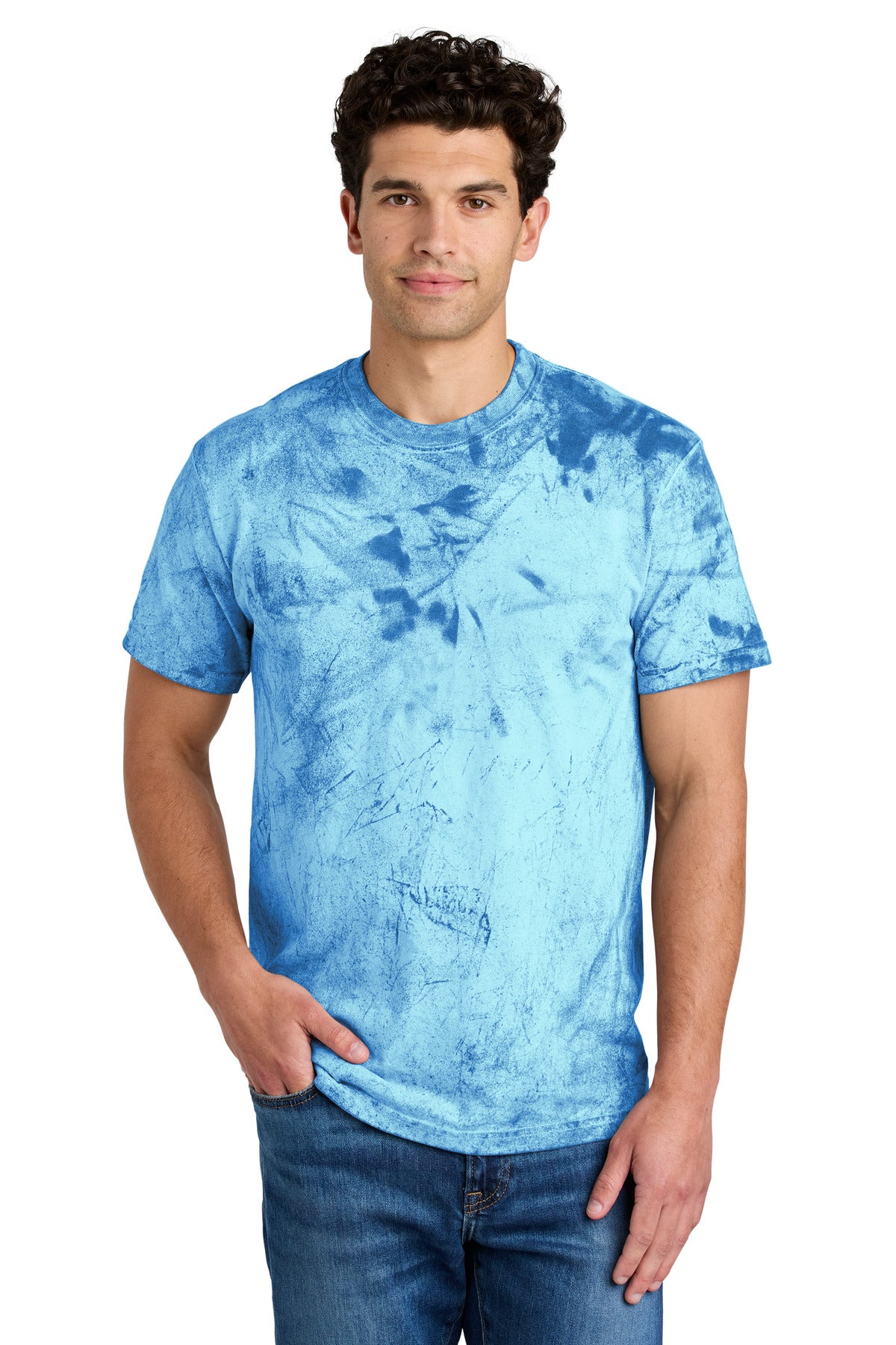 Custom logo Comfort Colors® Heavyweight Color Blast Tee 1745 in Fiji Blue
