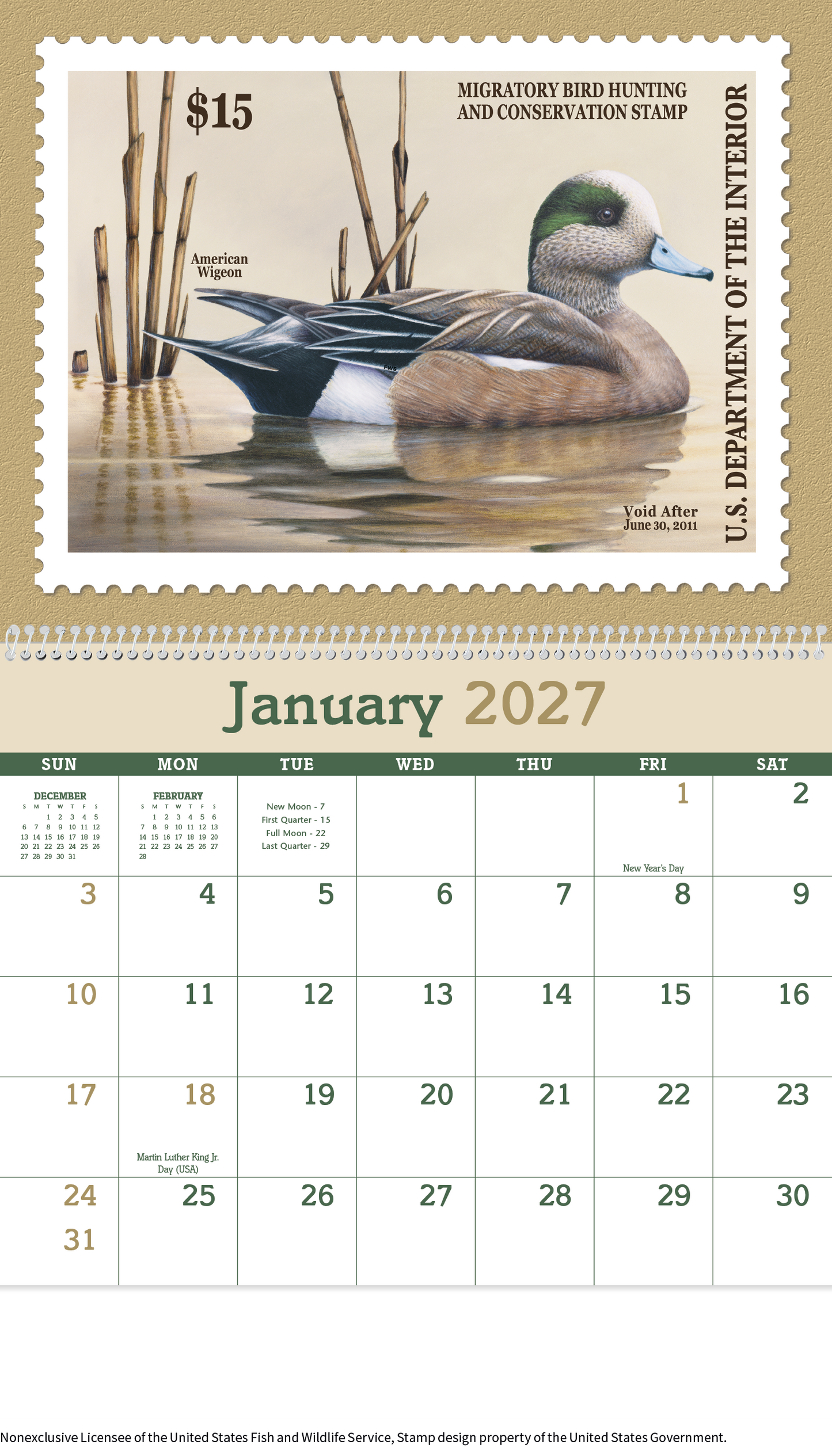 Duck Stamps Calendar