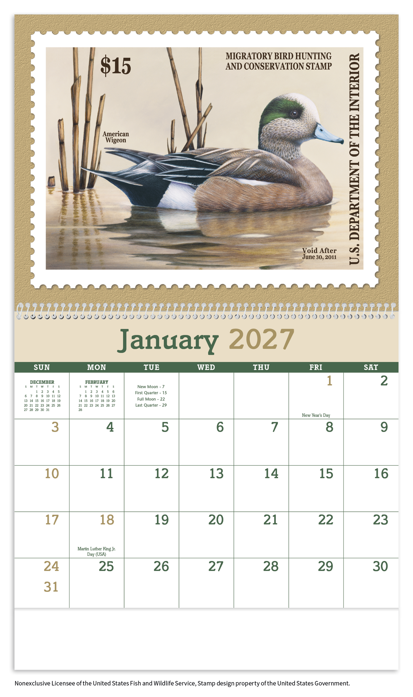 Duck Stamps Calendar