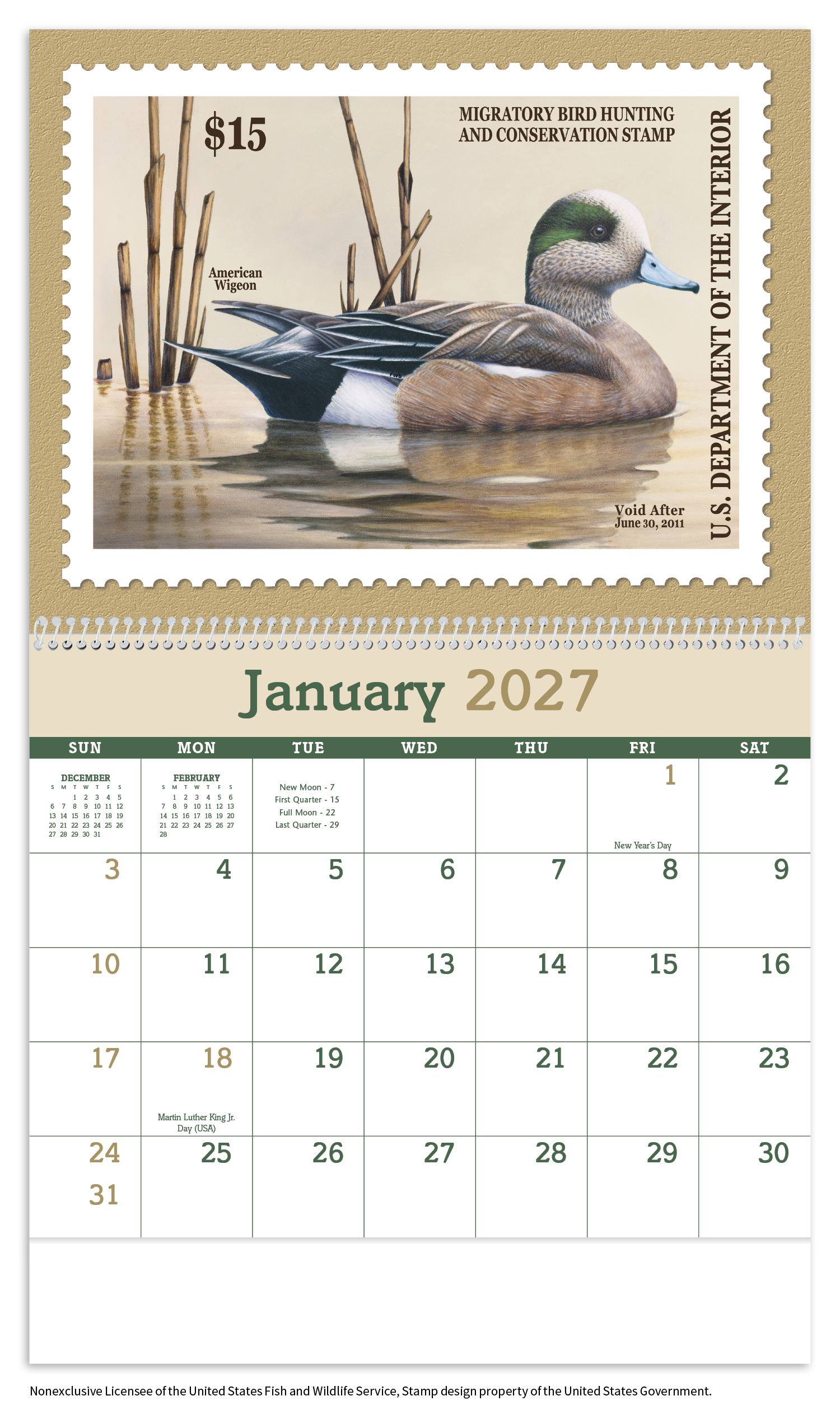 Duck Stamps Calendar
