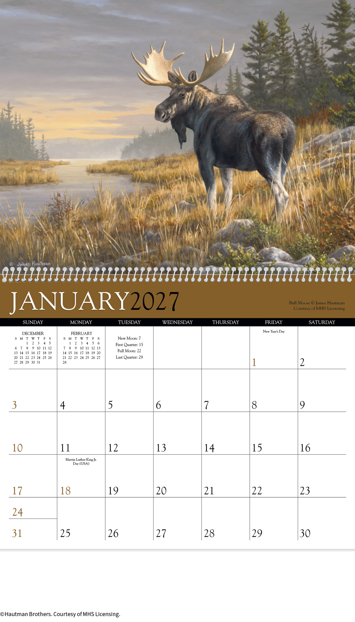 Wildlife Art by the Hautman Brothers Calendar