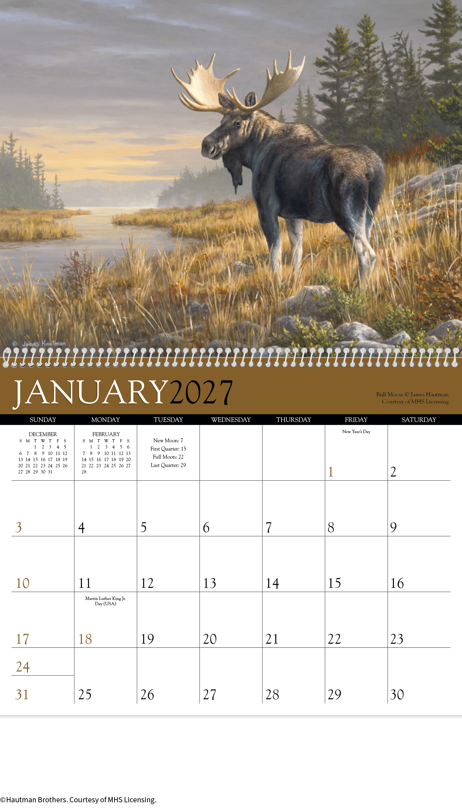 Wildlife Art by the Hautman Brothers Calendar