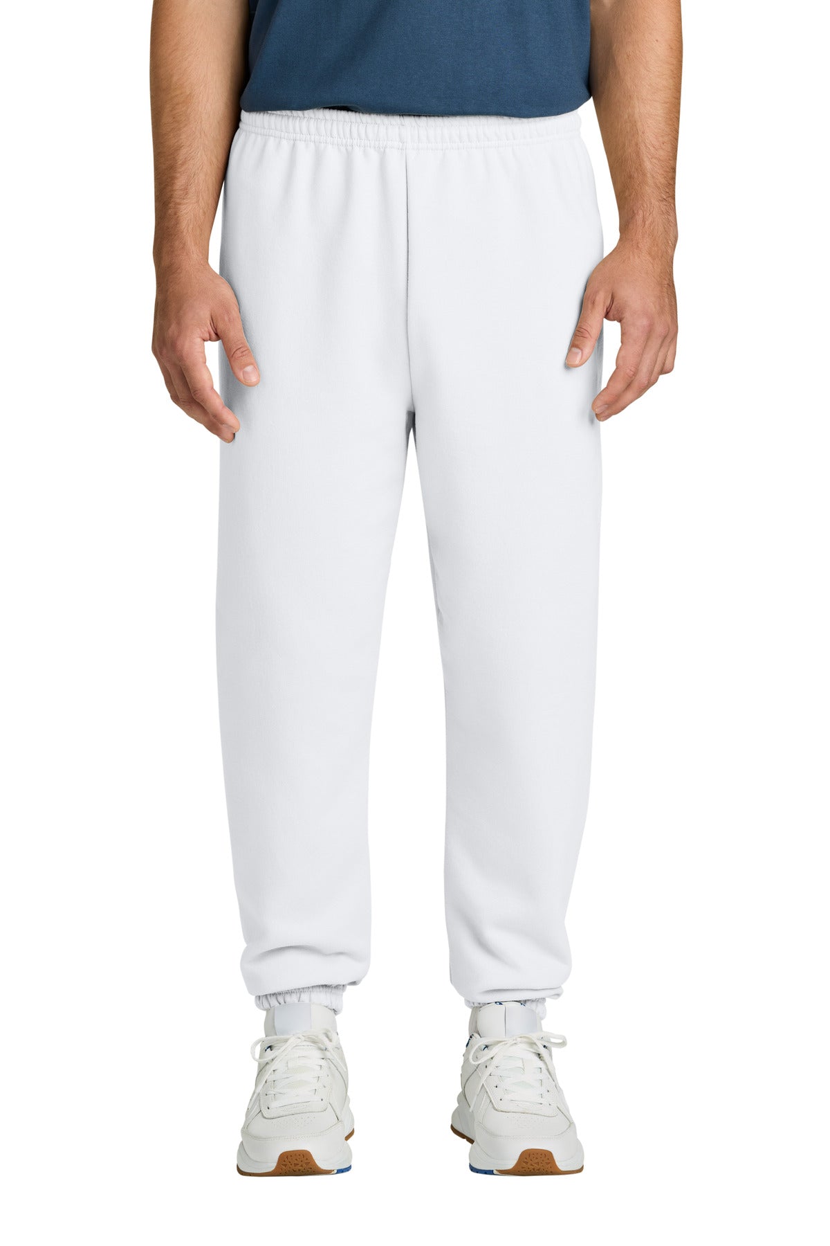 Custom logo Gildan® Heavy Blend™ Sweatpant.  18200 in White
